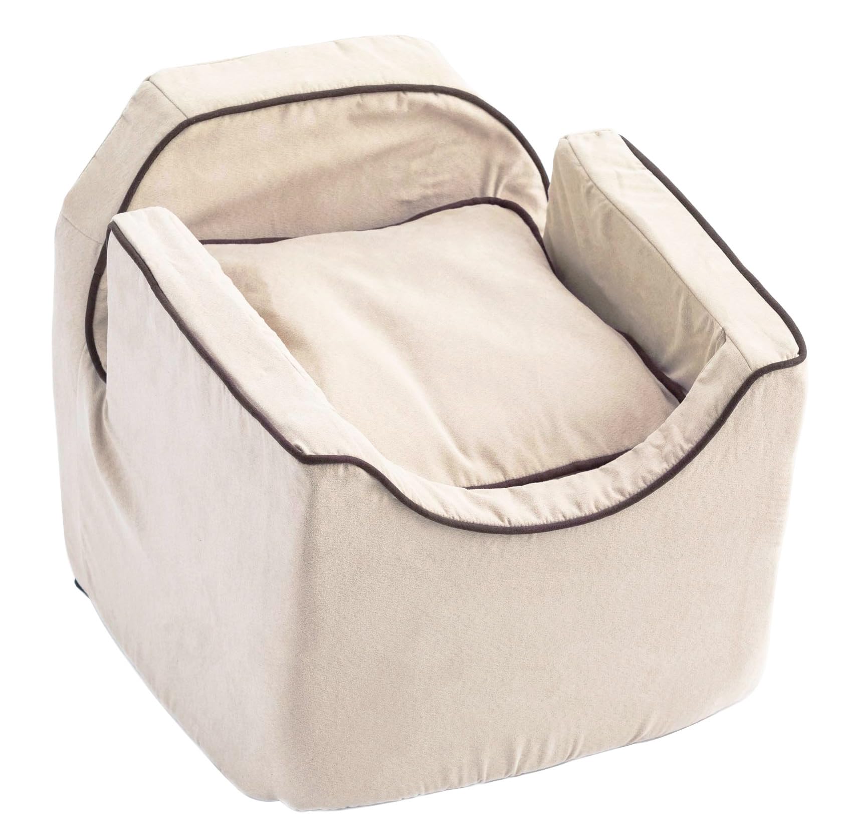 Snoozer Dog Car Seat for Small Dogs 5-15 lbs - Washable Pet Booster with Harness - Perfect for Travel & Motion Sickness Relief