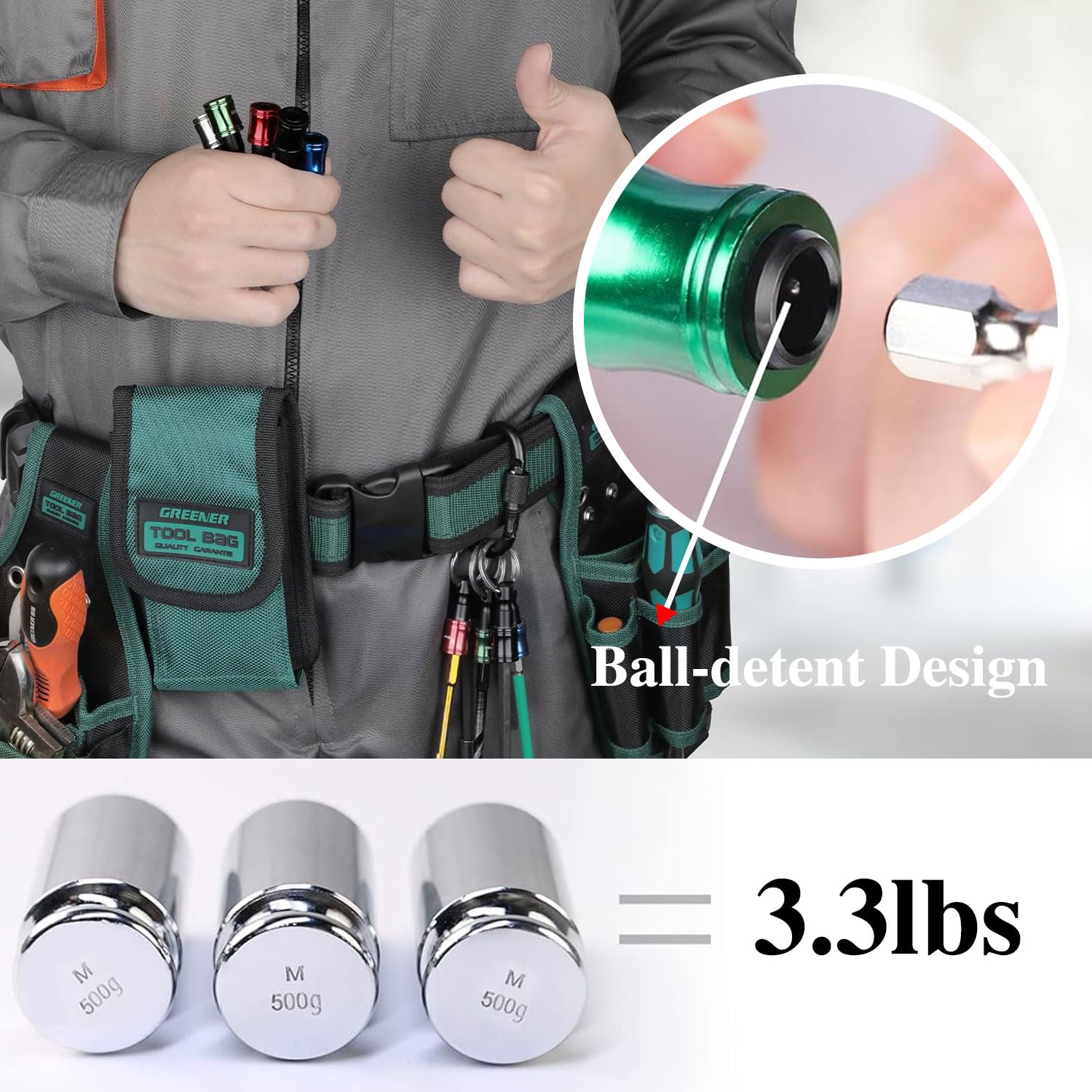 12 Pcs 1/4 Inch Hex Shank Screwdriver Bit Holder Set with Carabiner - Portable Drill Bit Extension Bar Keychain for Screwdriver & Drill Bits - Ideal for DIY Projects, Home Repairs & Professional Tool Kits (12 Pieces)