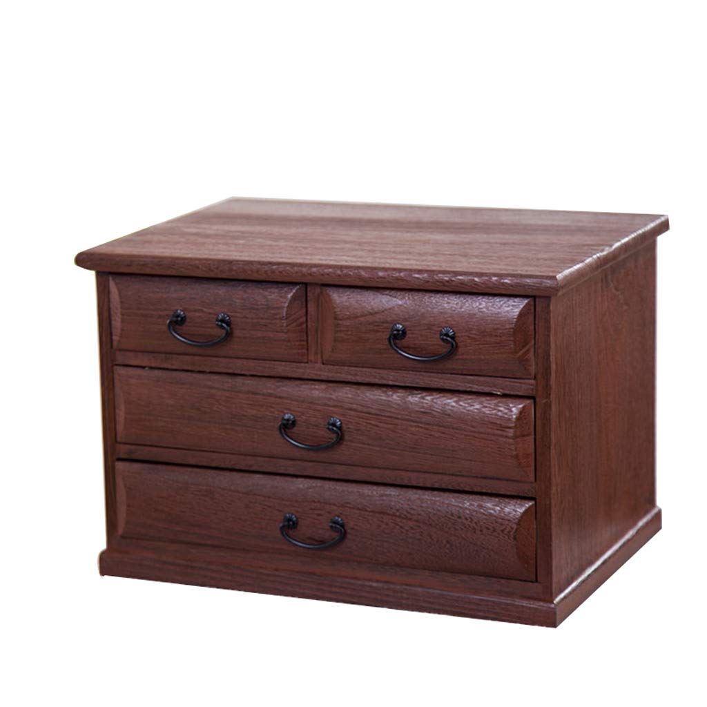 Heavy Duty Wooden File Cabinet with Multi-Layer Drawers - Office Storage Organizer for Documents, Quilting Supplies & Desktop Accessories - Perfect for Home Office, Craft Room & Workspace (Baking Finish)