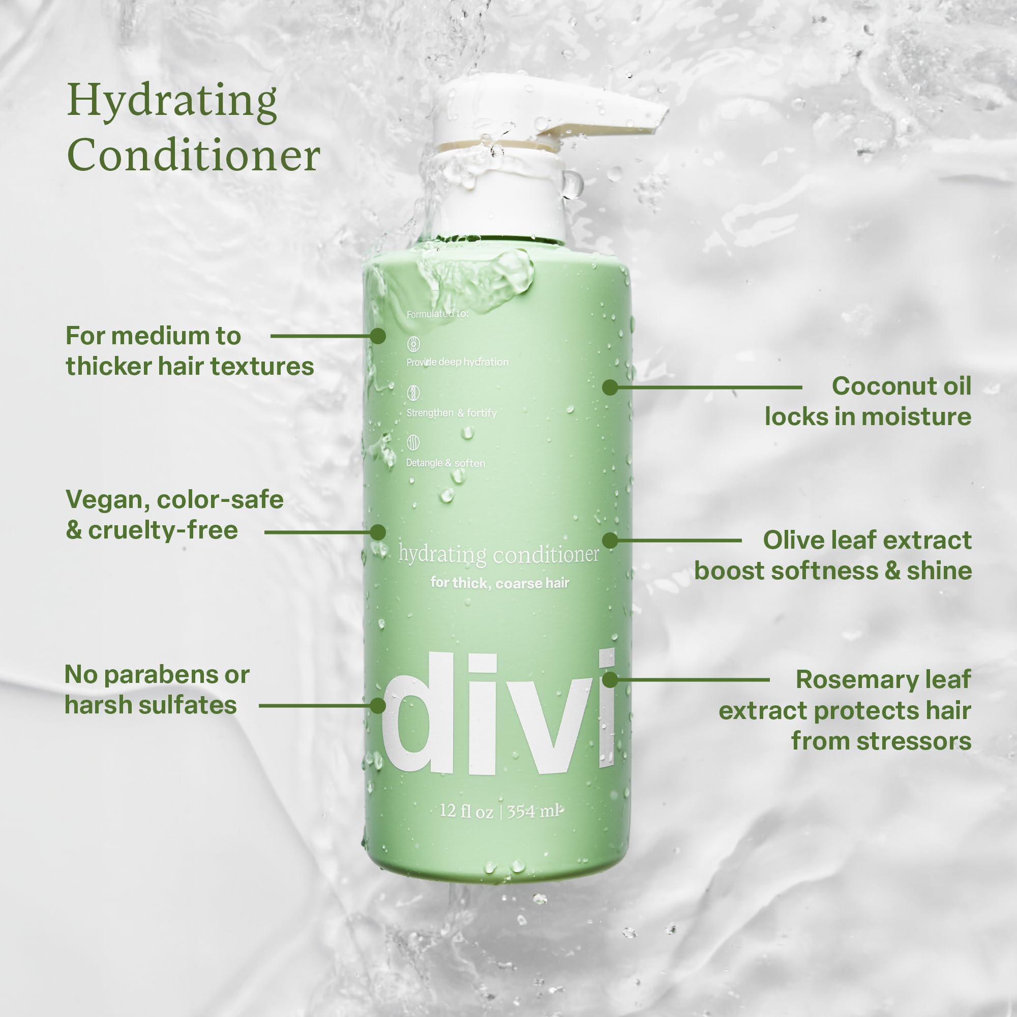 Divi Hydration Essentials Bundle - Hydrating Shampoo & Conditioner Set, Dry Shampoo & Silk Hair Scrunchies for Healthy Moisturized Hair | Daily Hair Care Routine for Women & Men