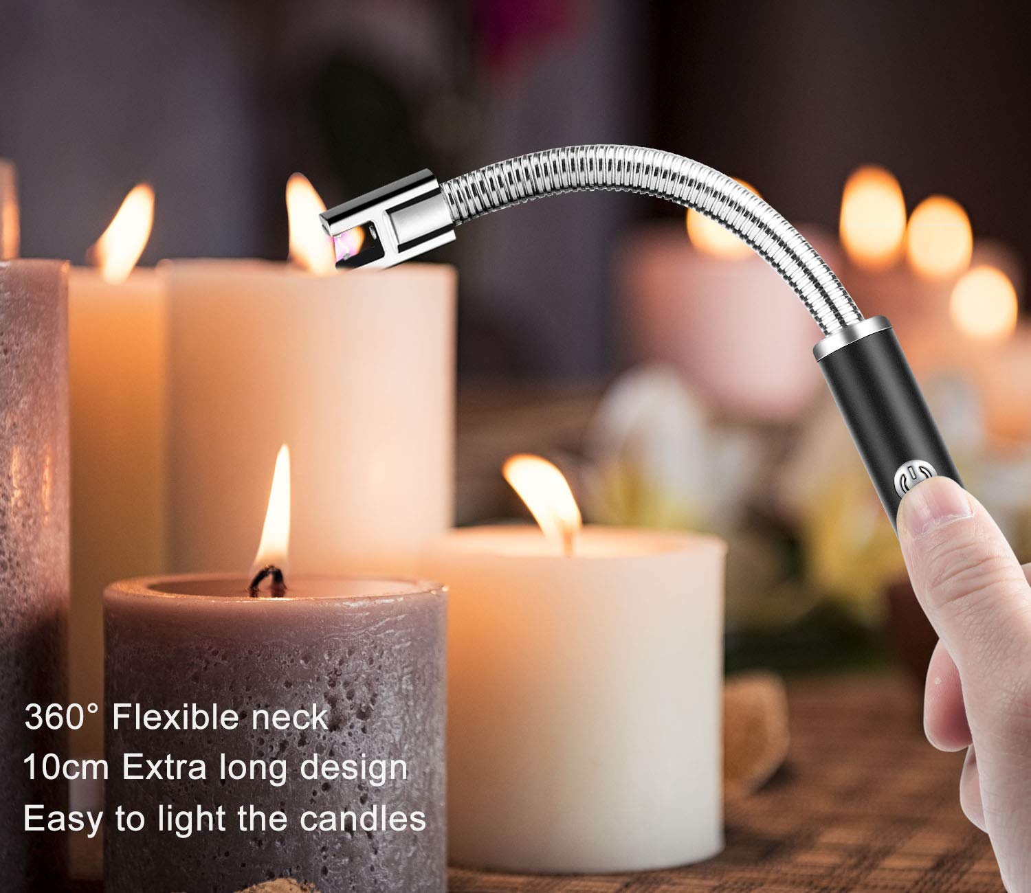 Xsky Smart Flame USB Rechargeable Gas Lighter - Windproof, Eco-Friendly Lighter for Kitchen, BBQ, Candles, Gas Stove & Outdoor Camping | Long-Lasting Ignition for Home, Travel & Emergency Use