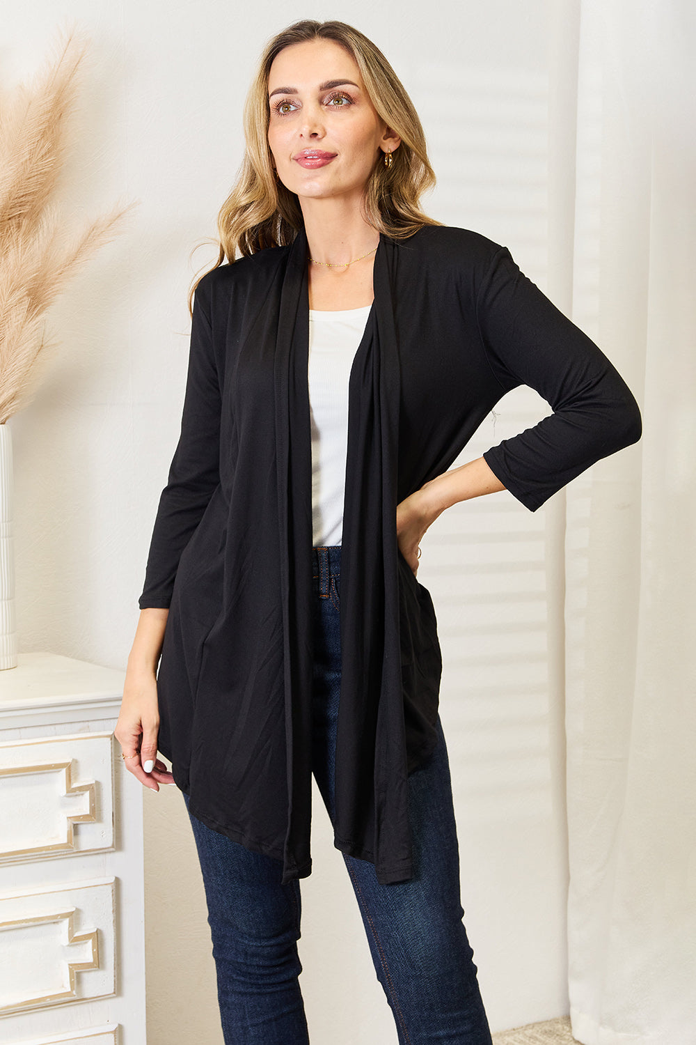 Culture Code Full Size Open Front Cardigan for Women - Soft & Cozy Knit Sweater Wrap - Perfect for Office, Lounge & Casual Outfits