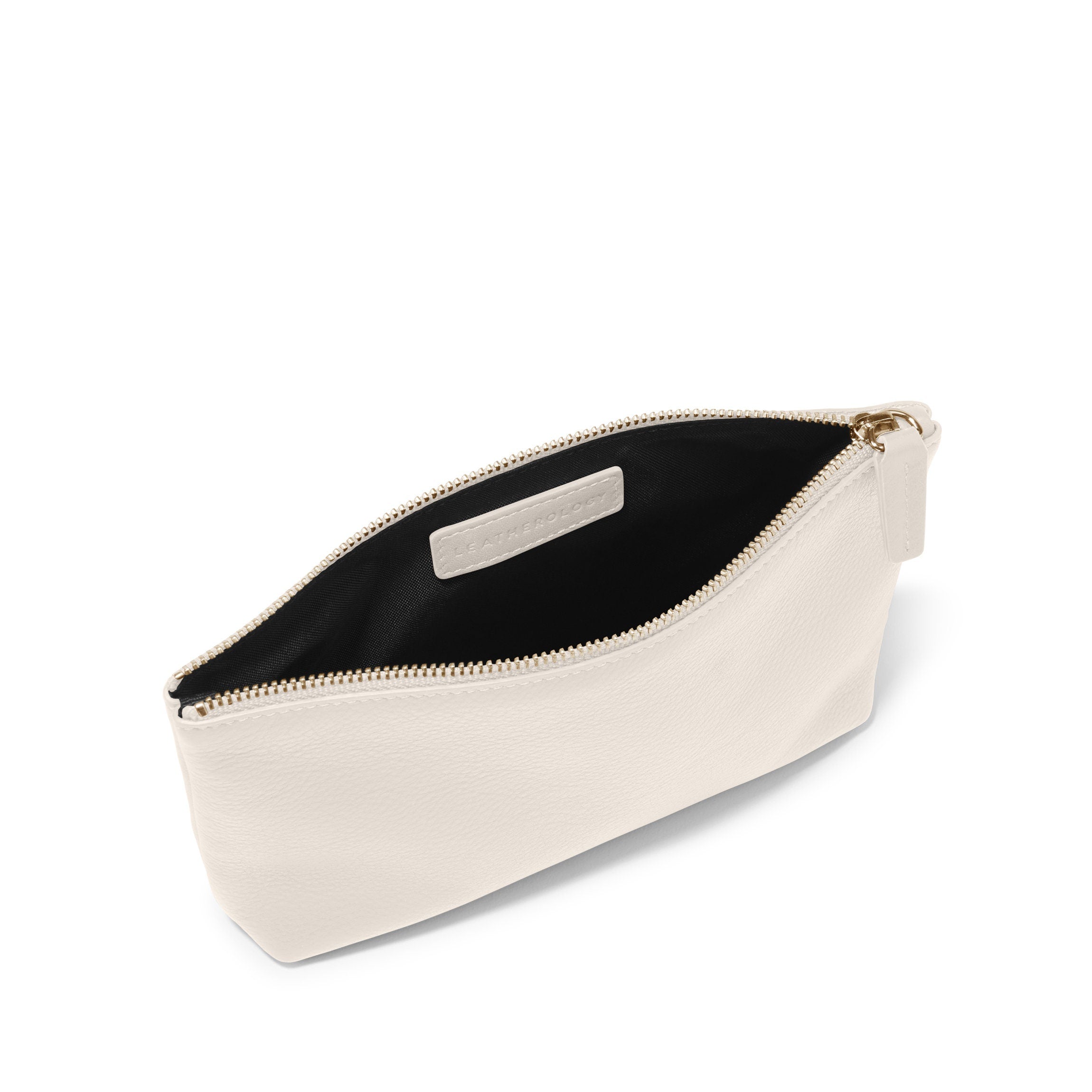 Small Leather Accessories Pouch for Women - Ivory Color, Perfect for Travel, Jewelry & Makeup Organizer | Compact & Stylish Storage Solution