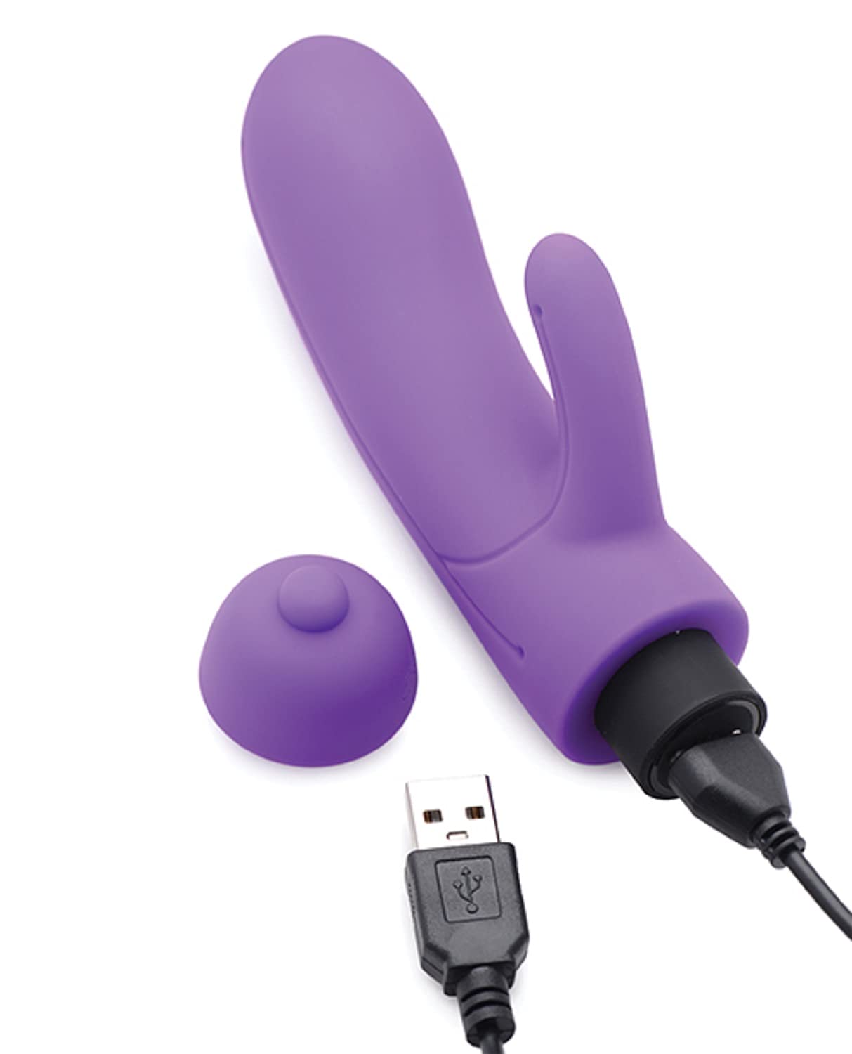 7X Rechargeable Mini Silicone Rabbit Vibrator - 7 Vibration Modes G-Spot & Clitoral Stimulator for Women | Waterproof & Wireless Adult Sex Toy | Perfect for Solo Play, Couples & Sensual Massage | Violet