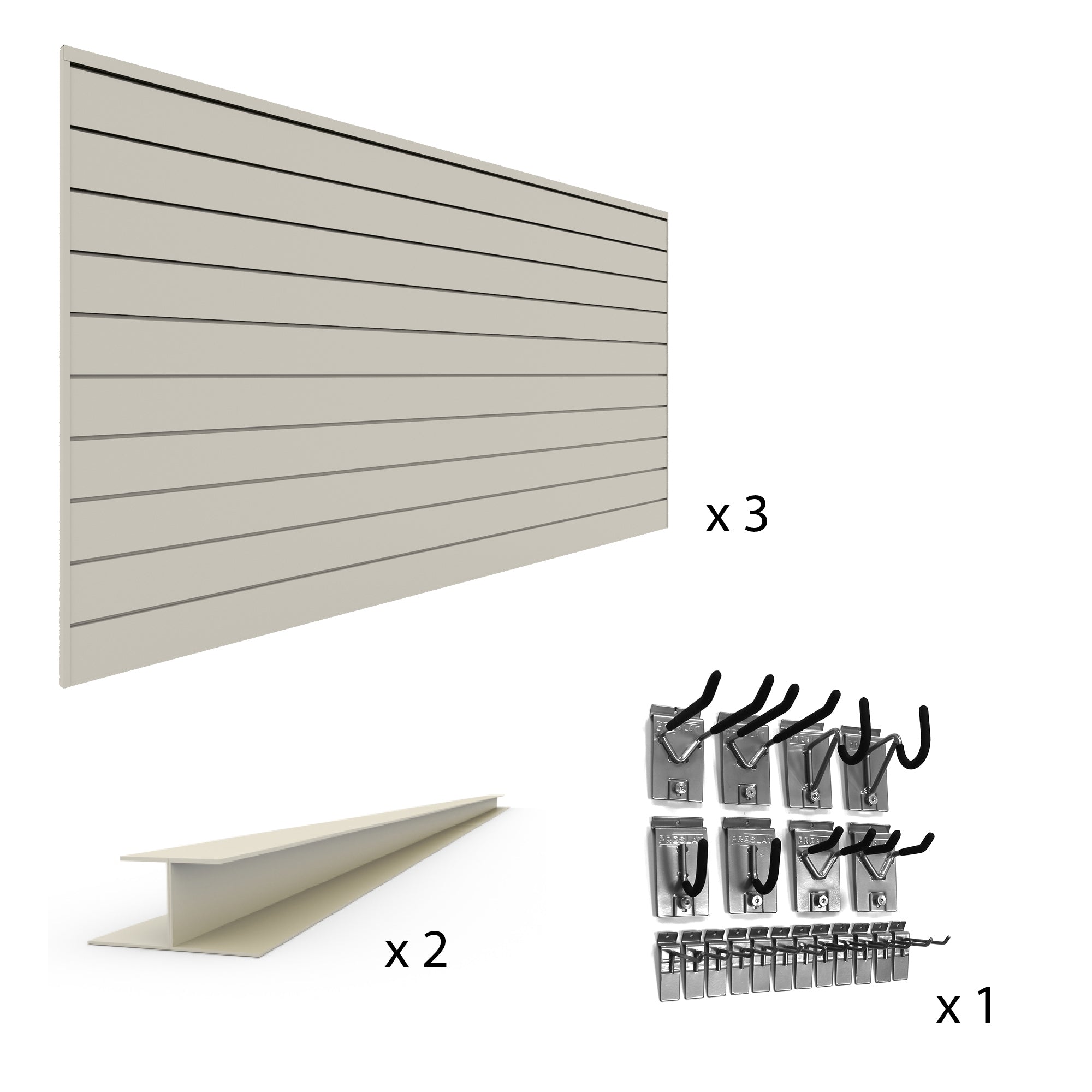 PVC Slatwall Standard Bundle - Retail Display Shelving System for Stores & Garages - Perfect for Organizing & Showcasing Products