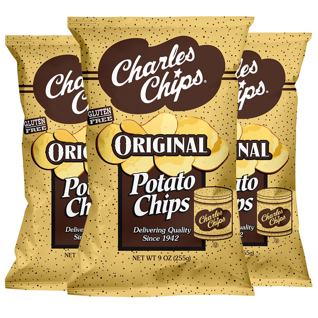Charles Chips Original - Authentic American Potato Chips Snacks | Perfect for Parties, Picnics & Movie Nights