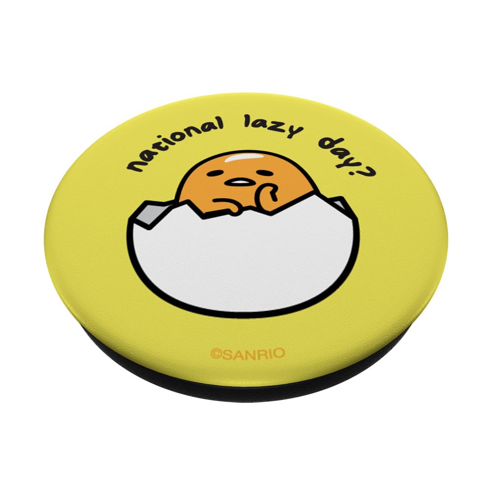 Gudetama the Lazy Egg PopSockets PopGrip - Cute Anime Phone Grip & Stand for iPhone, Samsung - Perfect for National Lazy Day Gifts, Anime Fans & Kawaii Lovers