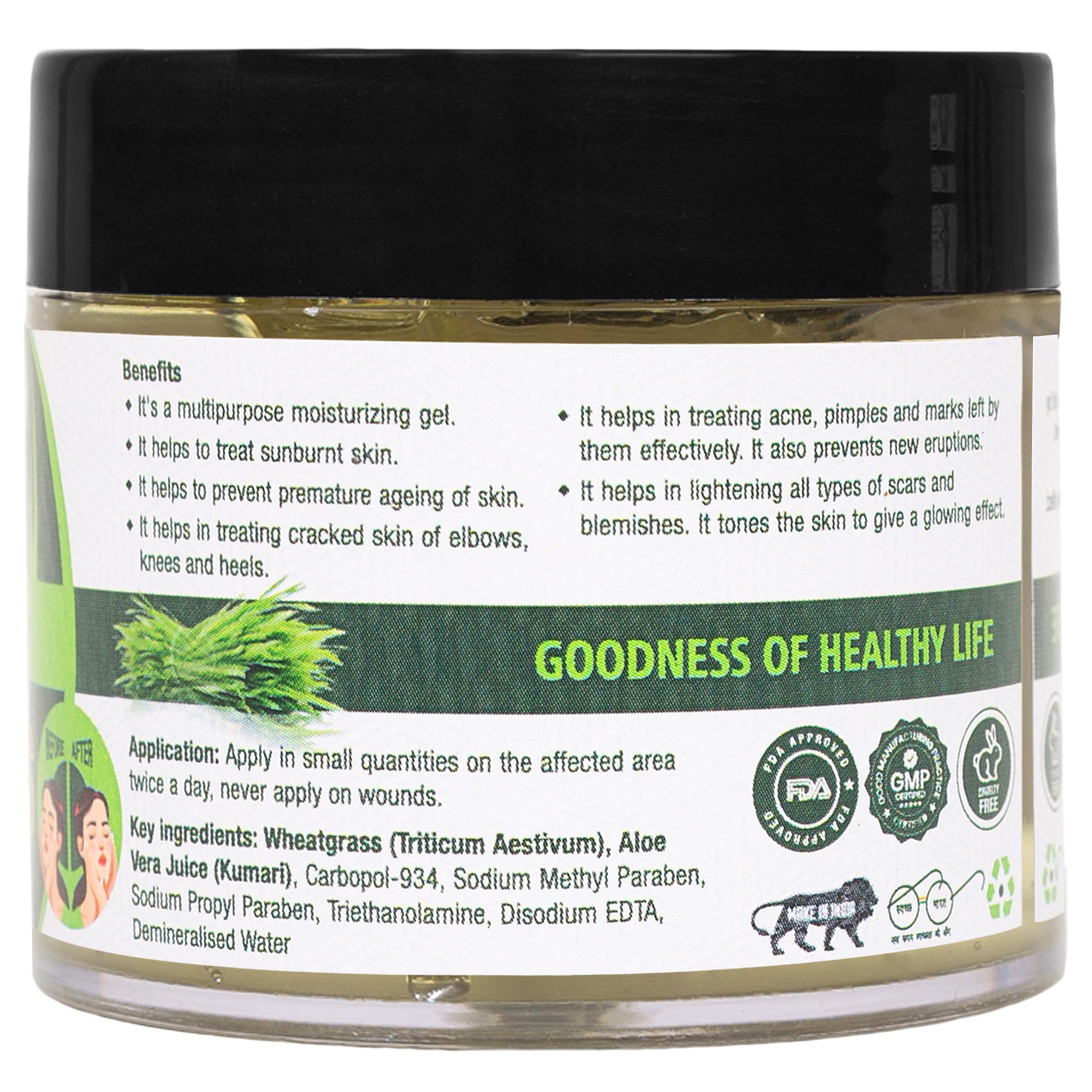 GreenGold Clarus Gel - Acne & Scar Treatment for Clear Skin | Hydrating Anti-Aging Face Gel with Glowing Formula | 100g | Perfect for Daily Skincare Routine & Post-Acne Care