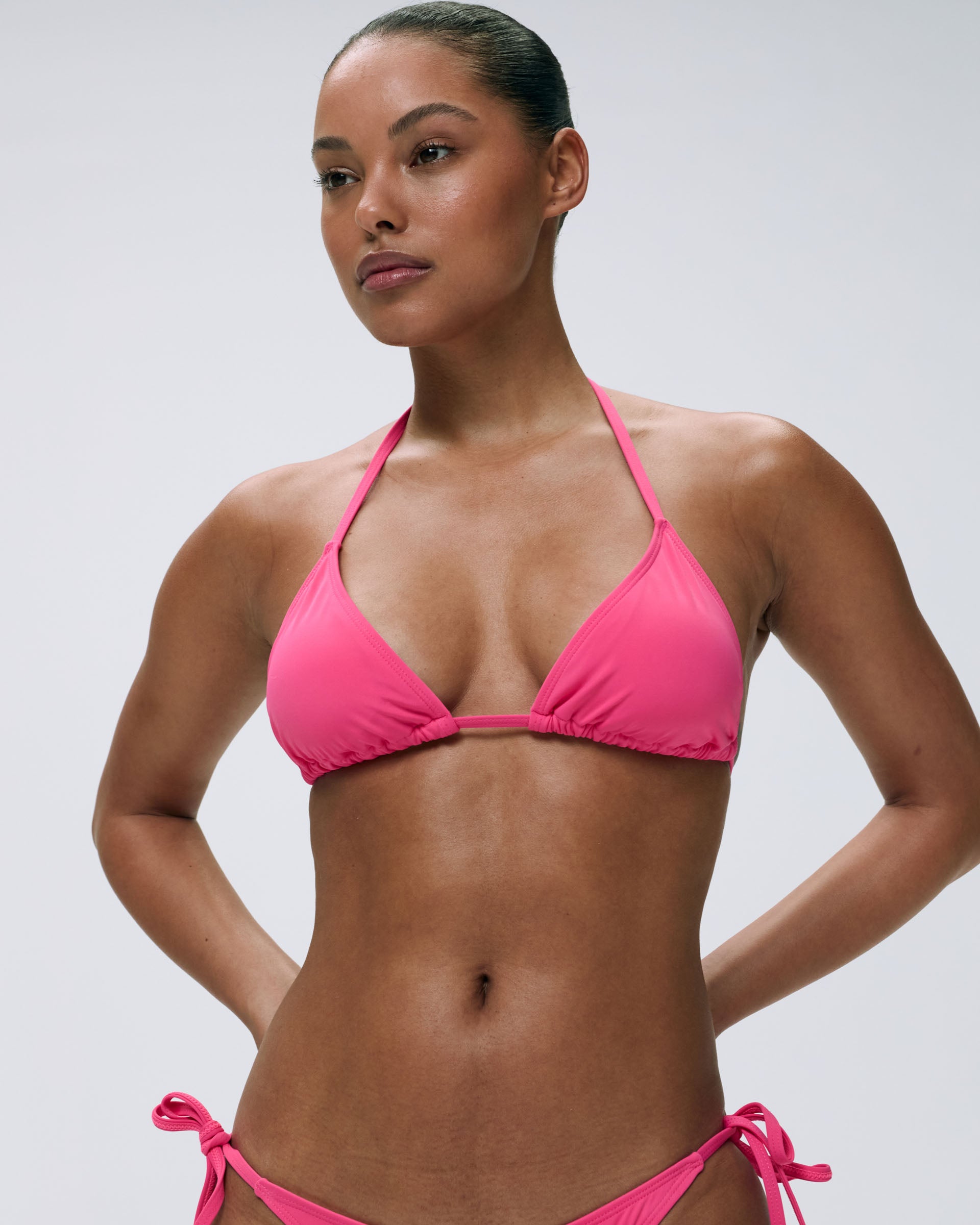 Sexy Triangle Bikini Top for Women - Hot Pink Swimwear for Beach, Pool & Summer Vacations