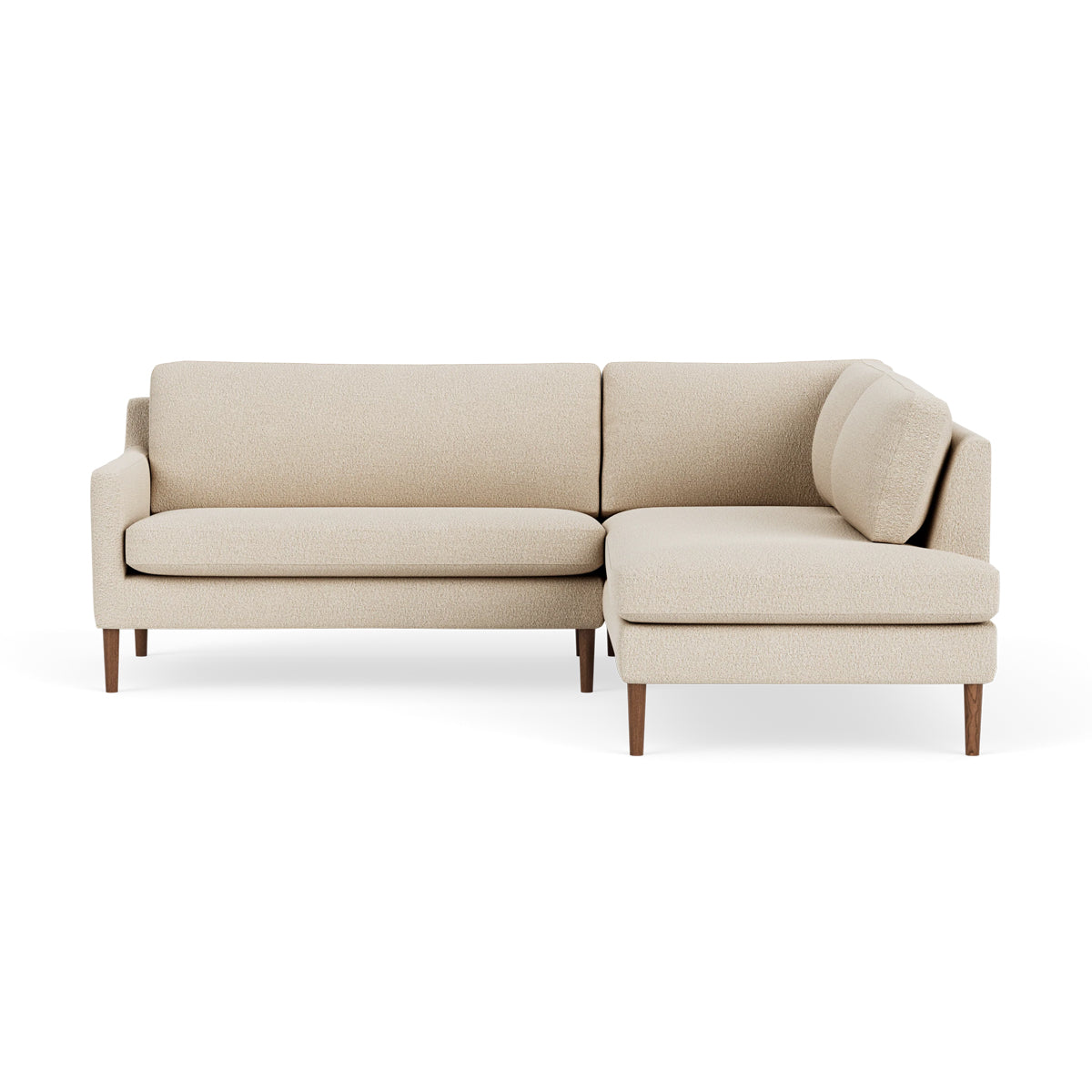 Astha Boucle Right Corner Sofa - Modern L-Shaped Sectional Couch for Living Room, Lounge & Small Spaces | Soft Upholstery, Comfortable Seating, Stylish Home Decor