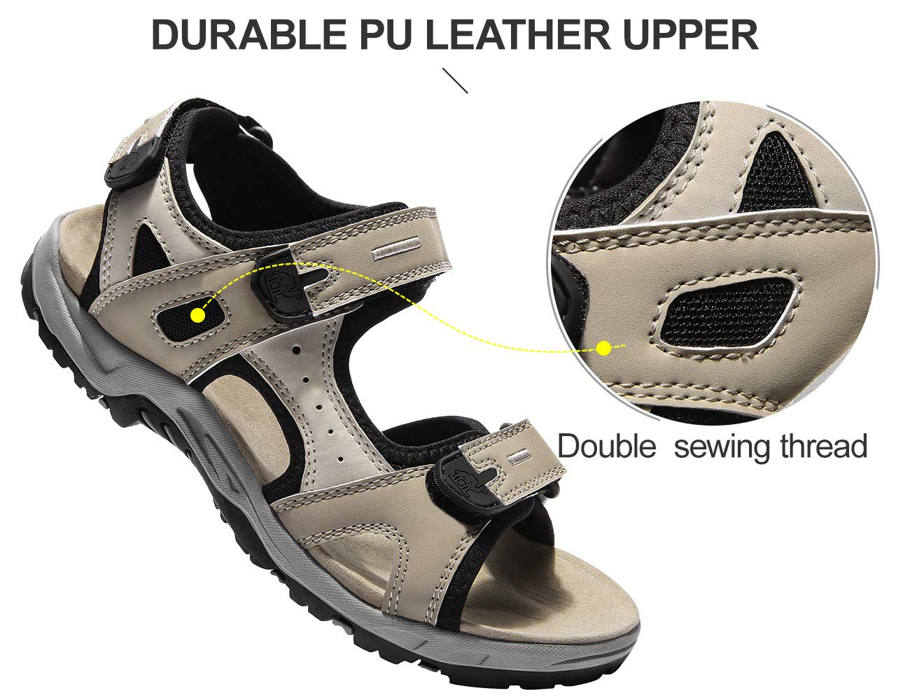 CAMEL CROWN Women's Hiking Sandals - Waterproof Sport Sandals with Arch Support for Walking, Beach & Outdoor Activities | Comfortable & Durable for Travel, Camping & Summer Adventures