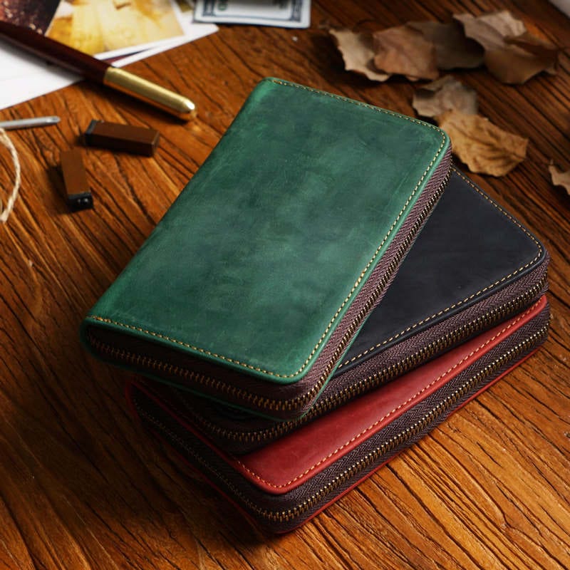 Sketcher Leather Pencil Case - Premium Pen Organizer Bag for School, Office & Travel - Stylish Stationery Storage Box for Students and Professionals