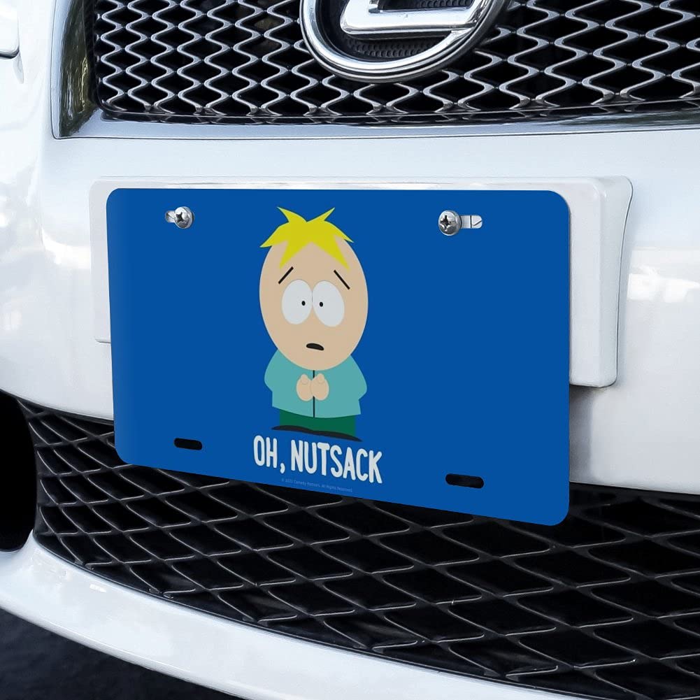 South Park Butters 'Oh Nutsack' Novelty Metal License Plate - Funny Vanity Car Tag for Fans - Perfect for Cars, Trucks, Bedrooms & Man Caves
