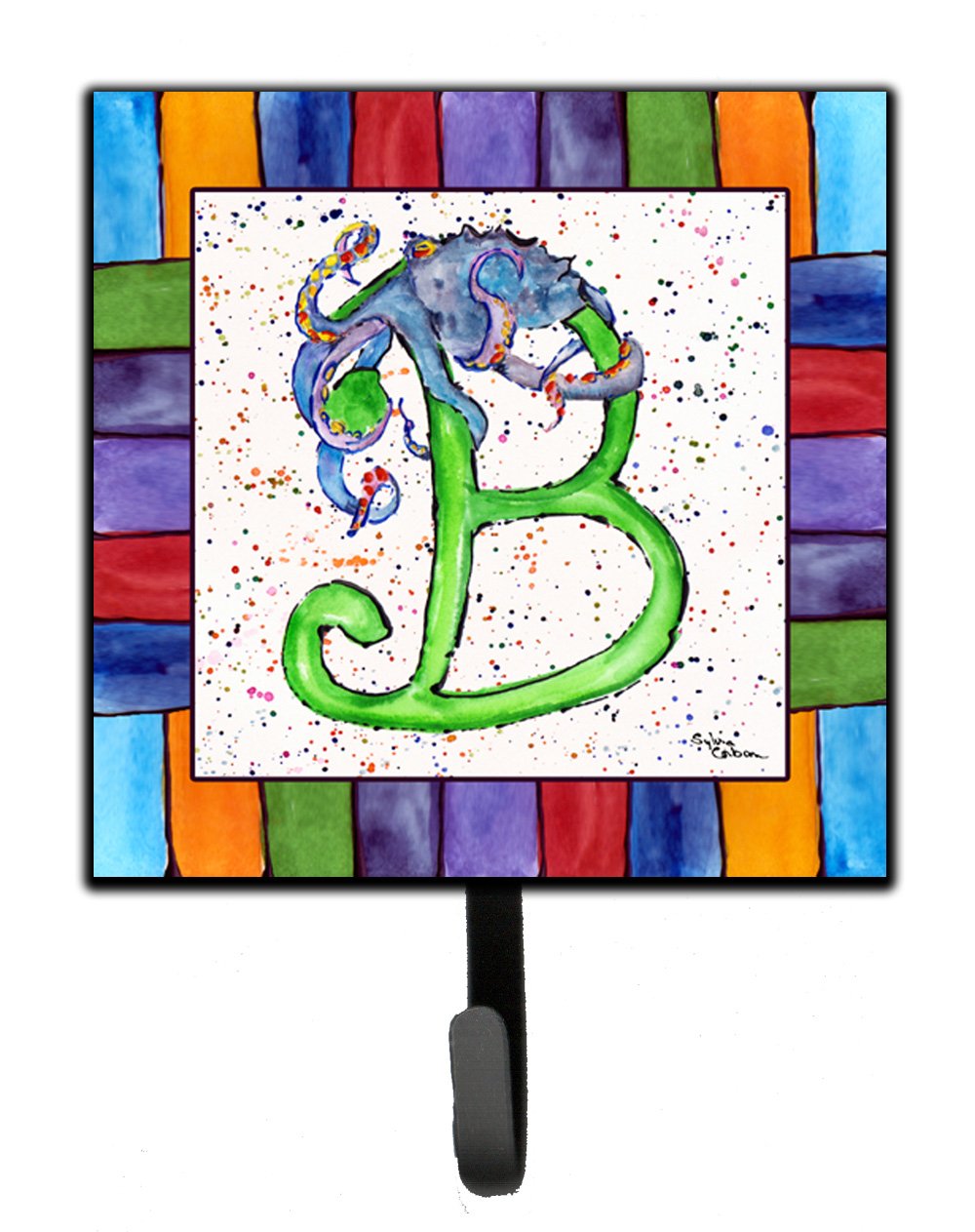 Caroline's Treasures 8425-BSH4 Beach & Seafood Themed Wall Hook Organizer - Key Holder, Coat Rack, Leash Hanger for Keys, Towels, Aprons & Pet Accessories | Perfect for Beach Houses, Kitchens & Entryway Organization