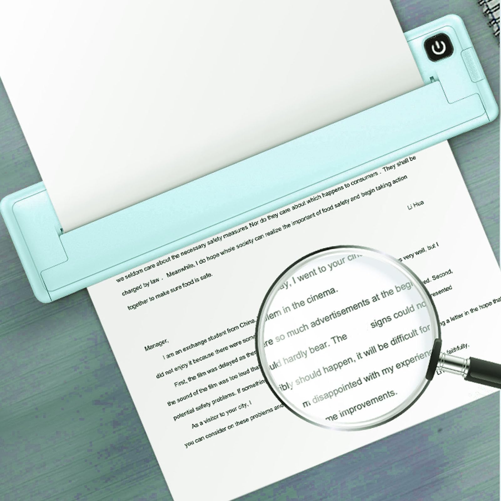 SUUNY Thermal Printer - Portable Mini Wireless A4 Printer, 200dpi Inkless Printing, USB-C Charging with Auto Shutdown | Perfect for Receipts, Labels & Home Office Use