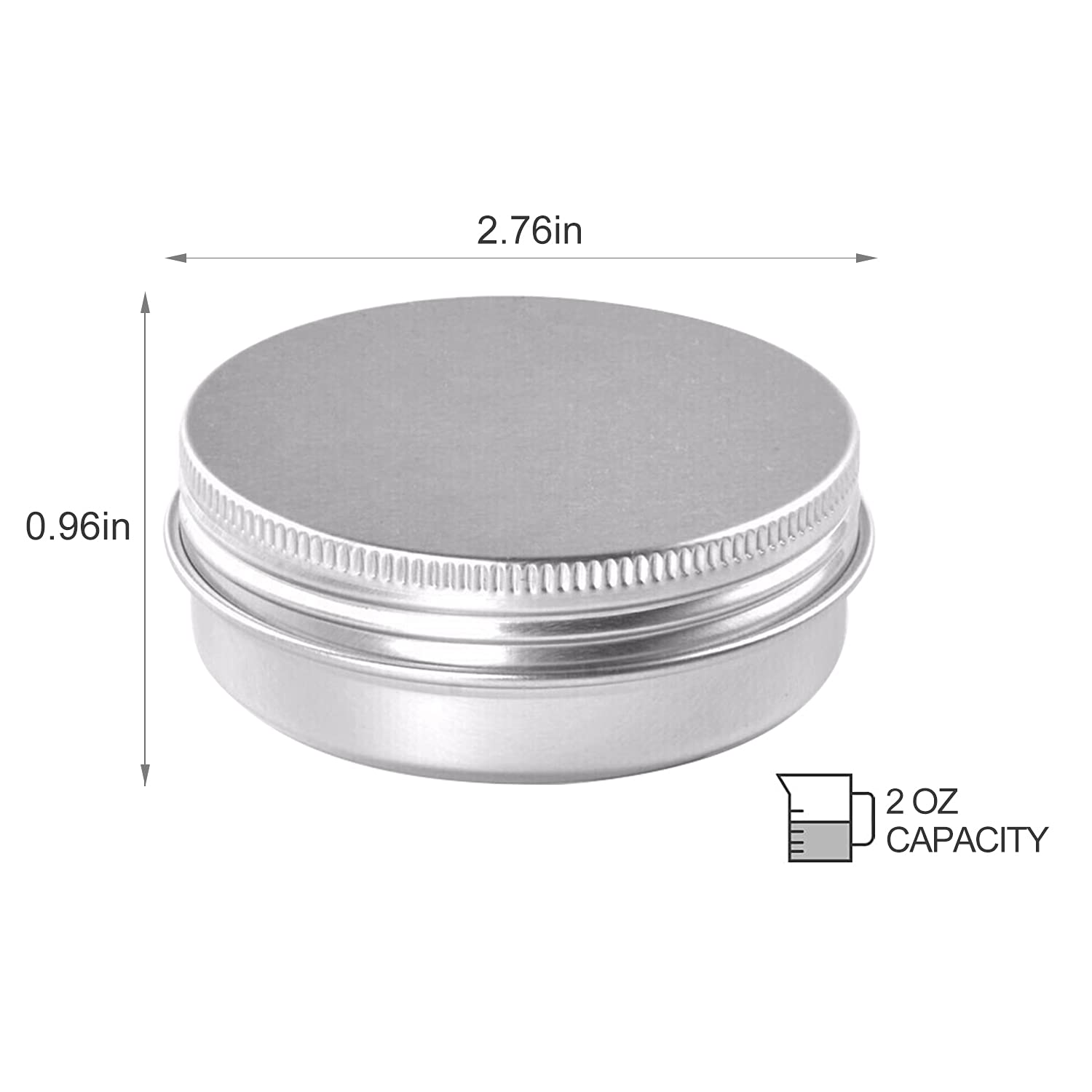 42 Pack 2 Oz Metal Round Tins - Airtight Aluminum Containers with Screw Lids for Salve, Spices, Candies, Tea & DIY Crafts - Perfect for Home Storage, Travel & Gift Packaging
