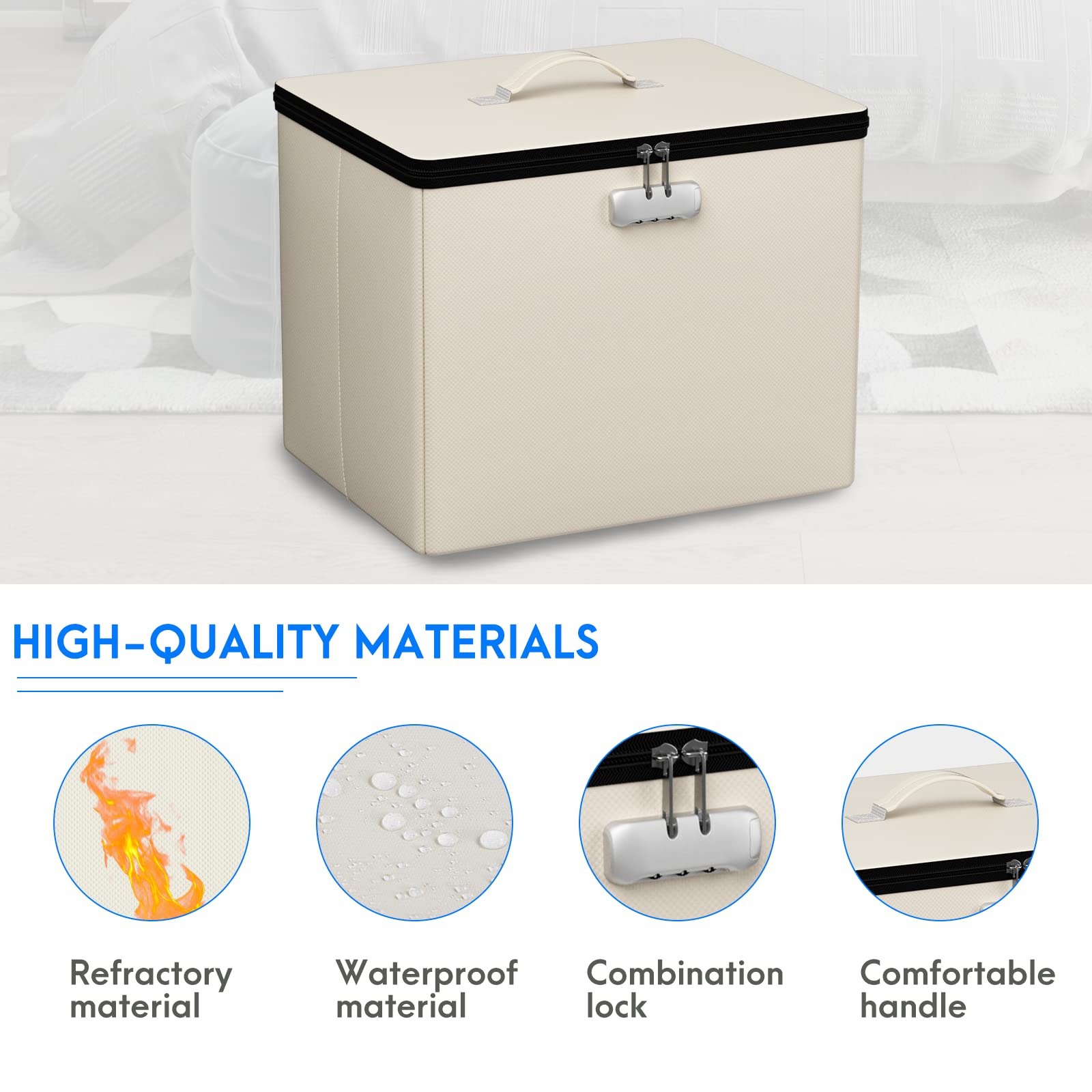 Tamfile Vanity Folding Ottoman with Lock - 17