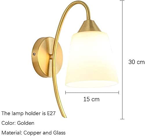 Modern Golden Copper & Glass Desk Lamp Wall Light - Stylish Lighting for Living Room, Dining Room, Bedroom & Study | Perfect for Reading, Working & Home Decor