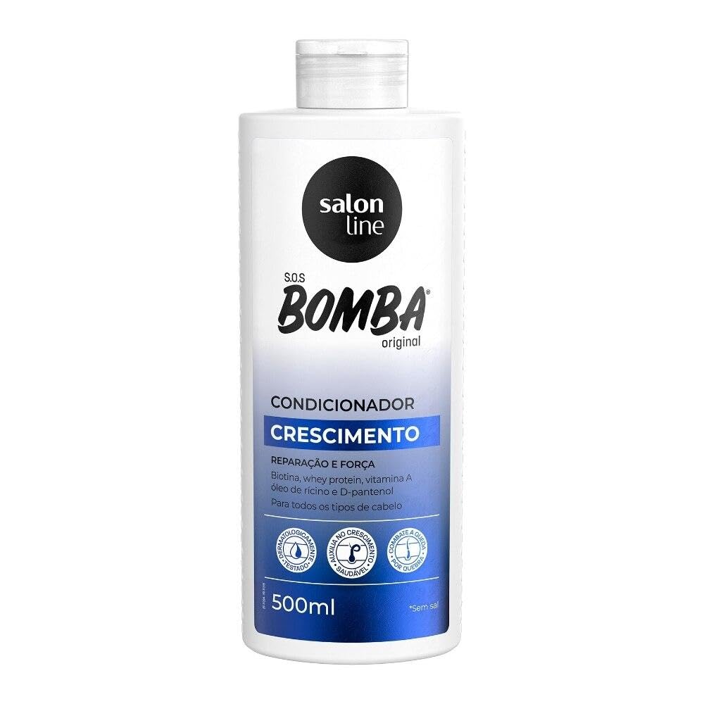 Salon Line SOS Bomb Growth Conditioner 500ml (16.9 Fl Oz) - Hair Repair & Strengthening Treatment for Damaged Hair - Perfect for Daily Use at Home or Salon