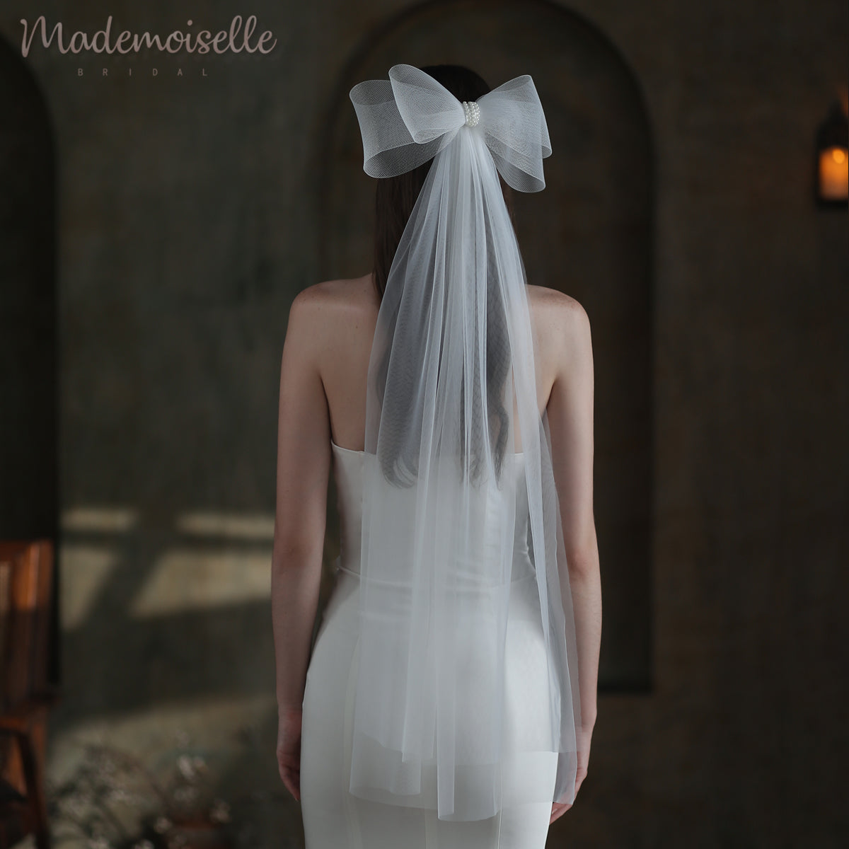Erin Veil - Elegant Lace Wedding Veil for Brides | Perfect for Church Ceremonies & Outdoor Weddings