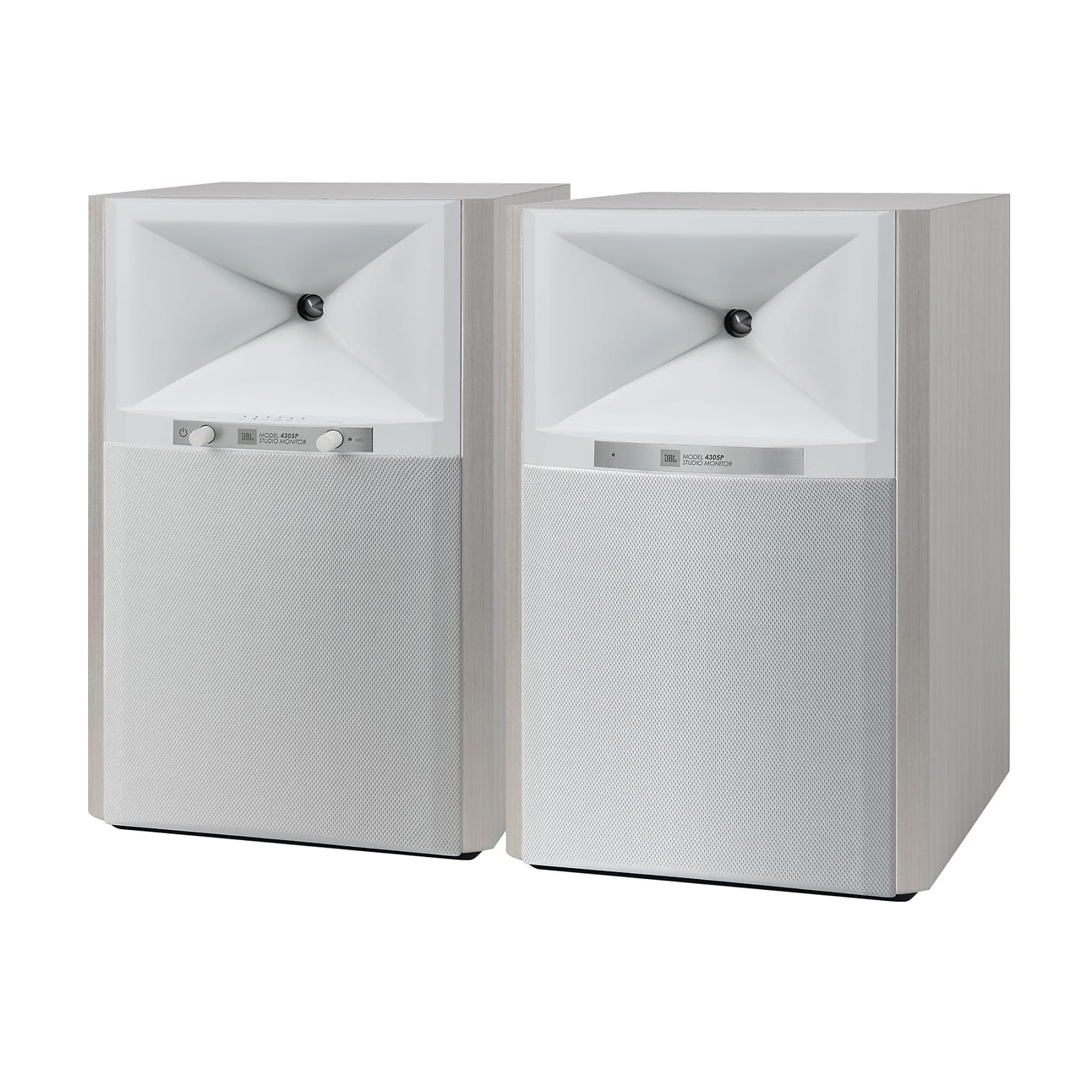JBL 4305P Powered Studio Monitor Bookshelf Speakers - Premium Pair for Professional Audio Recording, Home Theater & Music Production - Perfect for Studios, DJs & Audiophiles
