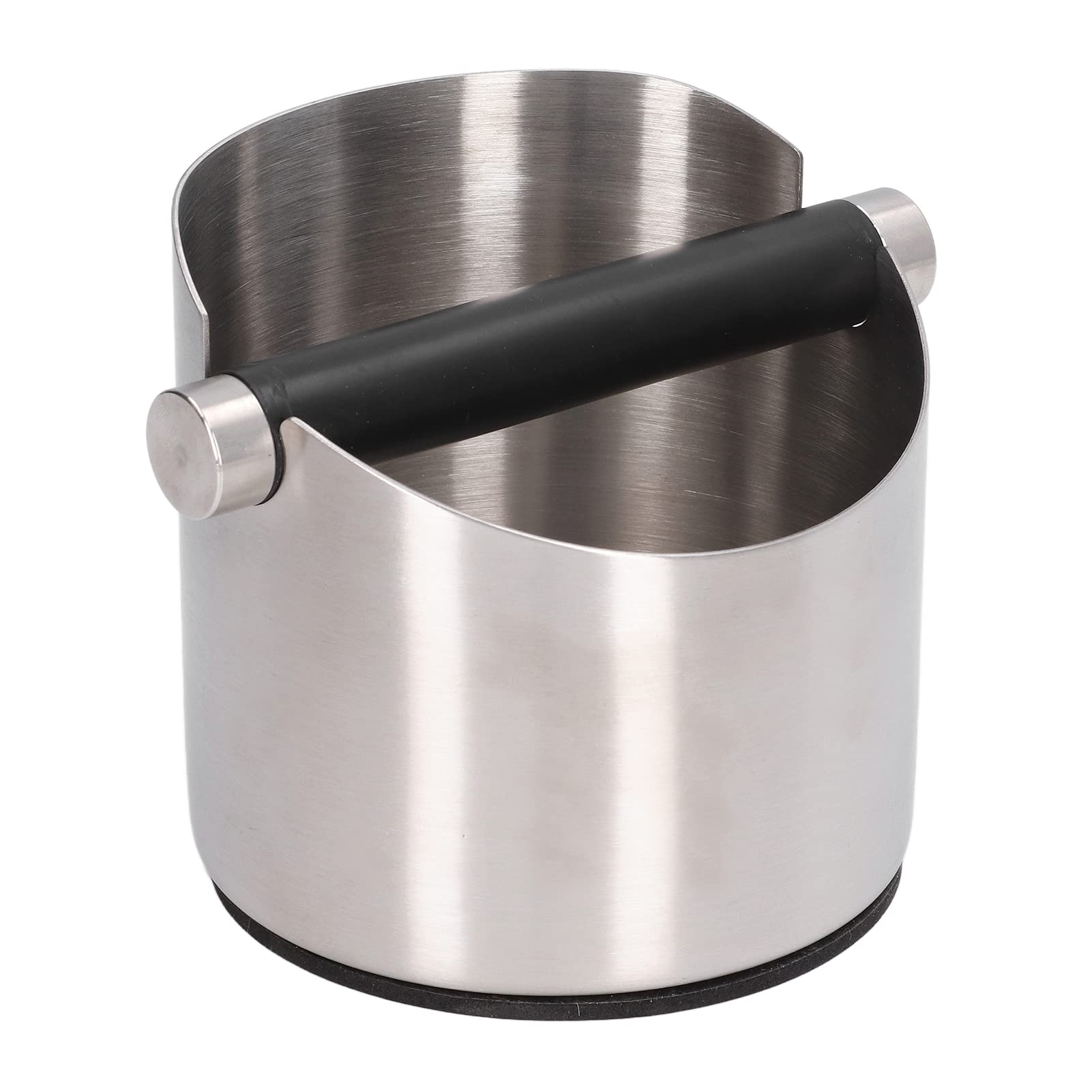 Stainless Steel Coffee Grounds Bin with Large Capacity & Ergonomic Beveled Design - Perfect for Restaurants, Cafes & Home Coffee Stations (FC-04-1) | Compact Coffee Waste Disposal Solution for Espresso Machines & Drip Coffee Makers