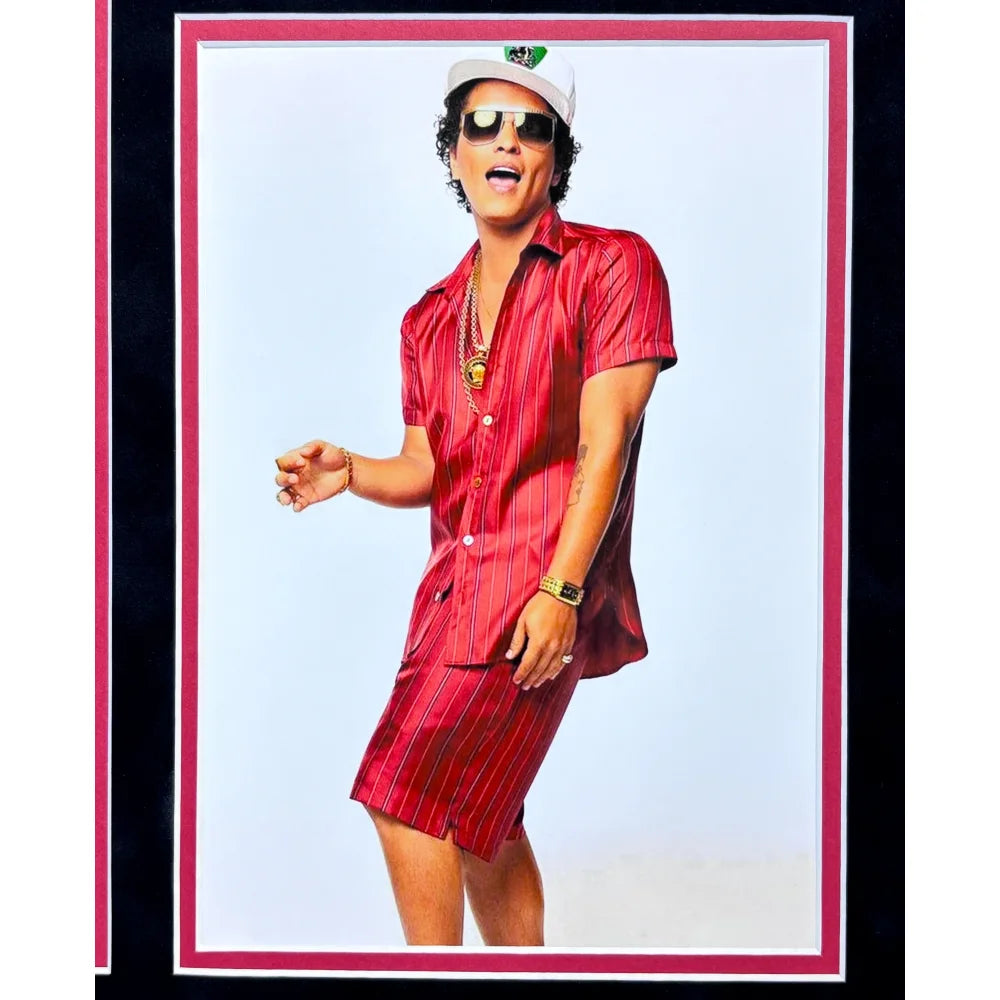 Bruno Mars Autographed 24K Magic Vinyl Record Album with JSA COA - Framed Collectible Music Memorabilia for Home Decor & Music Lovers Gift