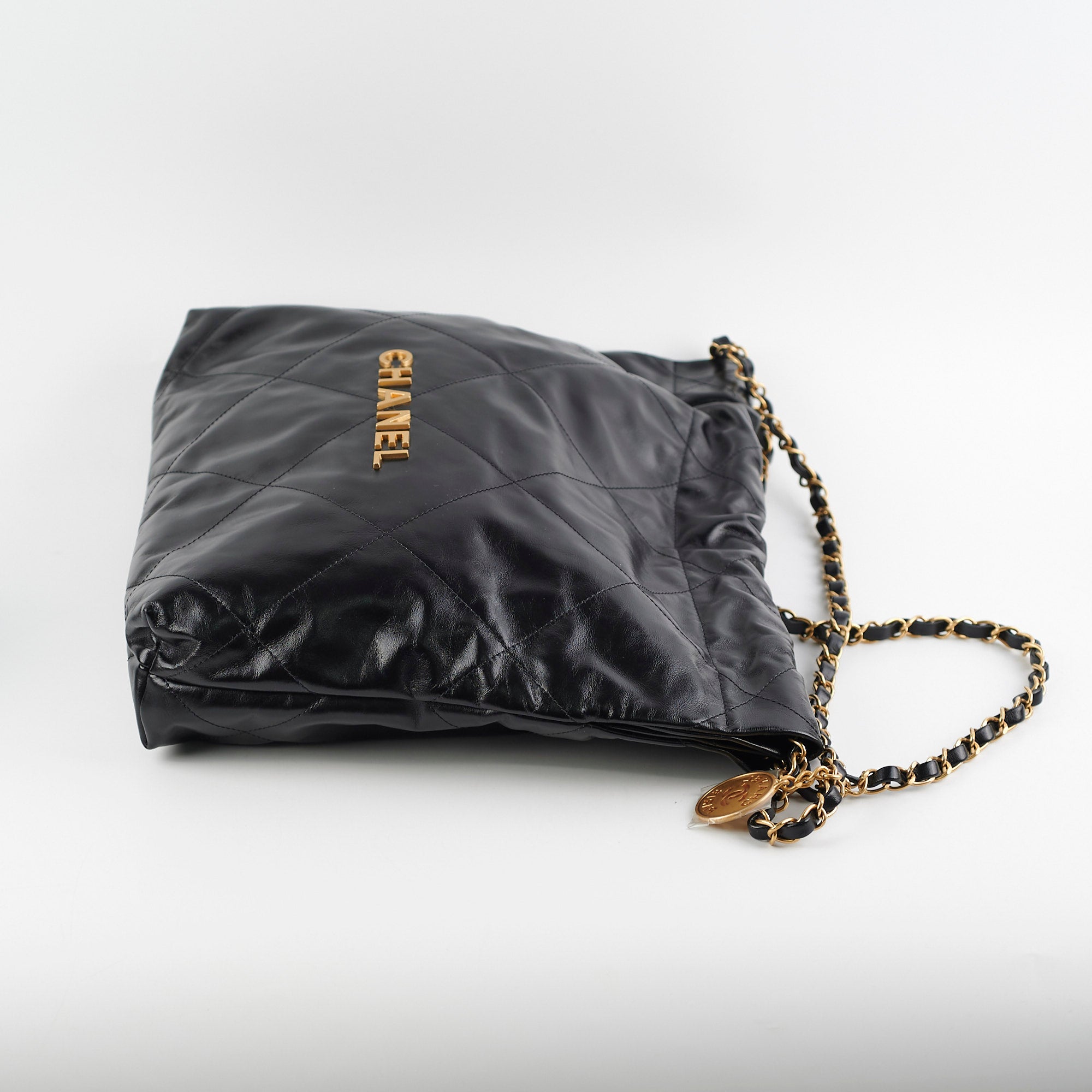Chanel 22 Small Handbag - Genuine Black Calfskin Leather Crossbody Bag for Women | Perfect for Date Night, Office & Evening Events