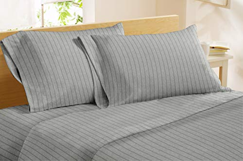 Heather Grey Pinstripe
