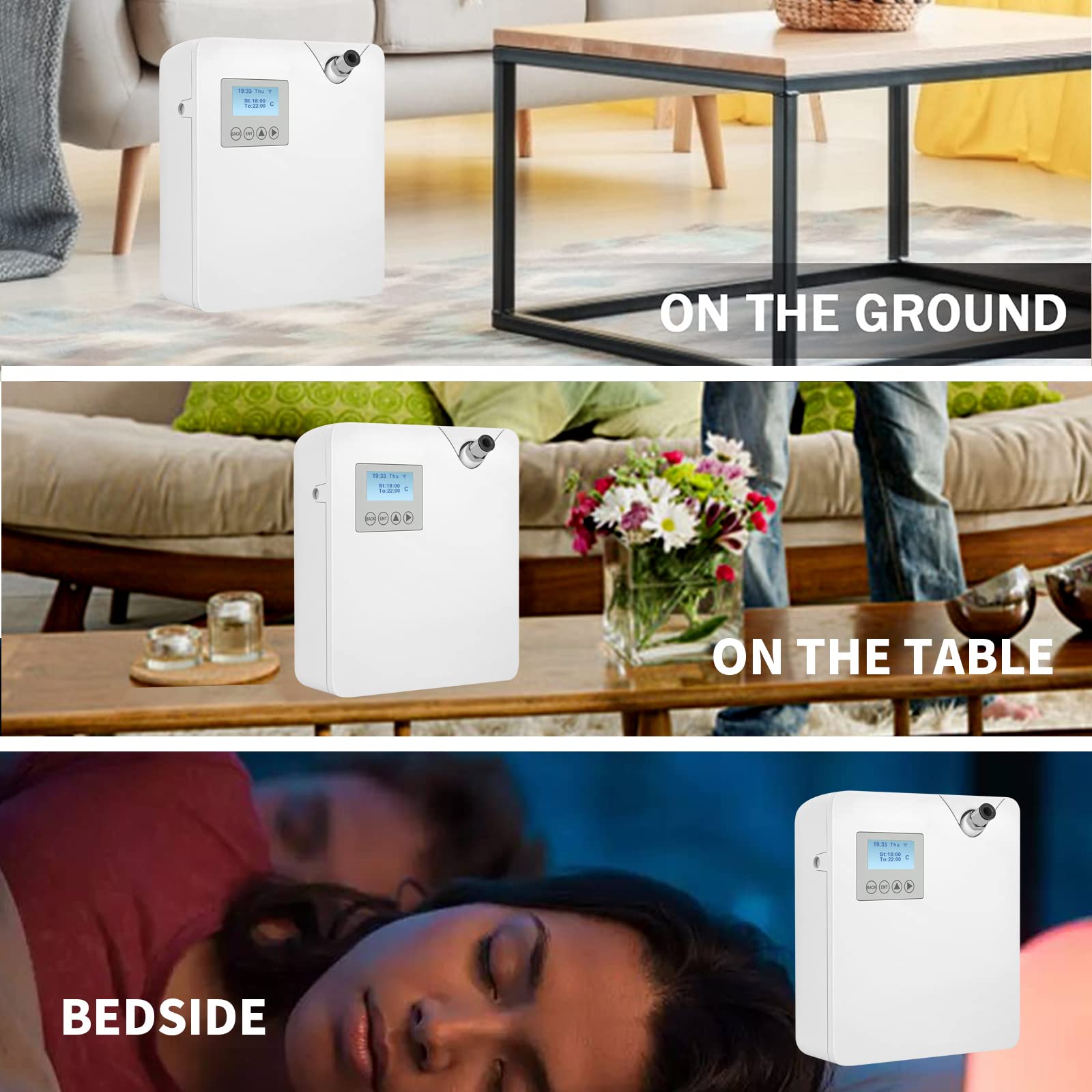 Smart Scent Air Machine with Professional Cold-Air Diffusion Technology - 300ml Waterless Essential Oil Diffuser for Large Rooms, Home, Office, Spa & Business | HVAC Aromatherapy Diffuser (White) | Perfect for Relaxation, Stress Relief & Air Freshening