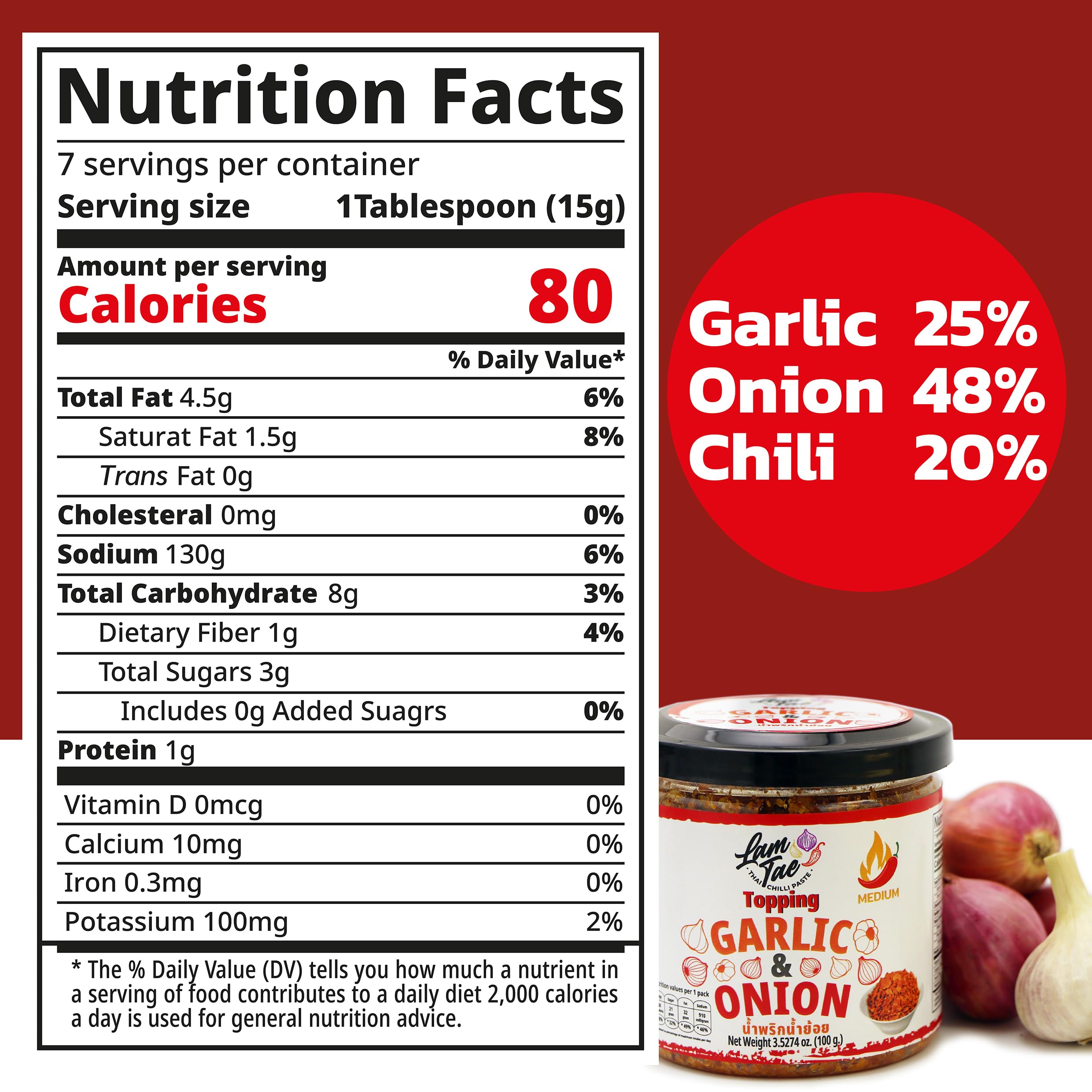 Crispy Onion & Garlic Chili Flakes - Gluten Free Fried Onions & Crunchy Garlic Topping - Perfect for Ramen, Salads, Pasta & Asian Dishes - Healthy Flavor Enhancer for Cooking & Meal Prep