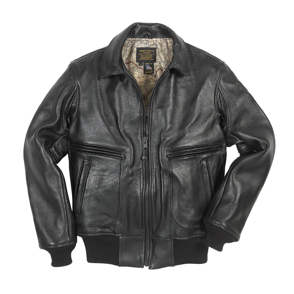 Cockpit USA Men's Modified Raider Genuine Leather Flight Jacket - Aviator Style Bomber for Motorcycle Riding & Outdoor Adventures
