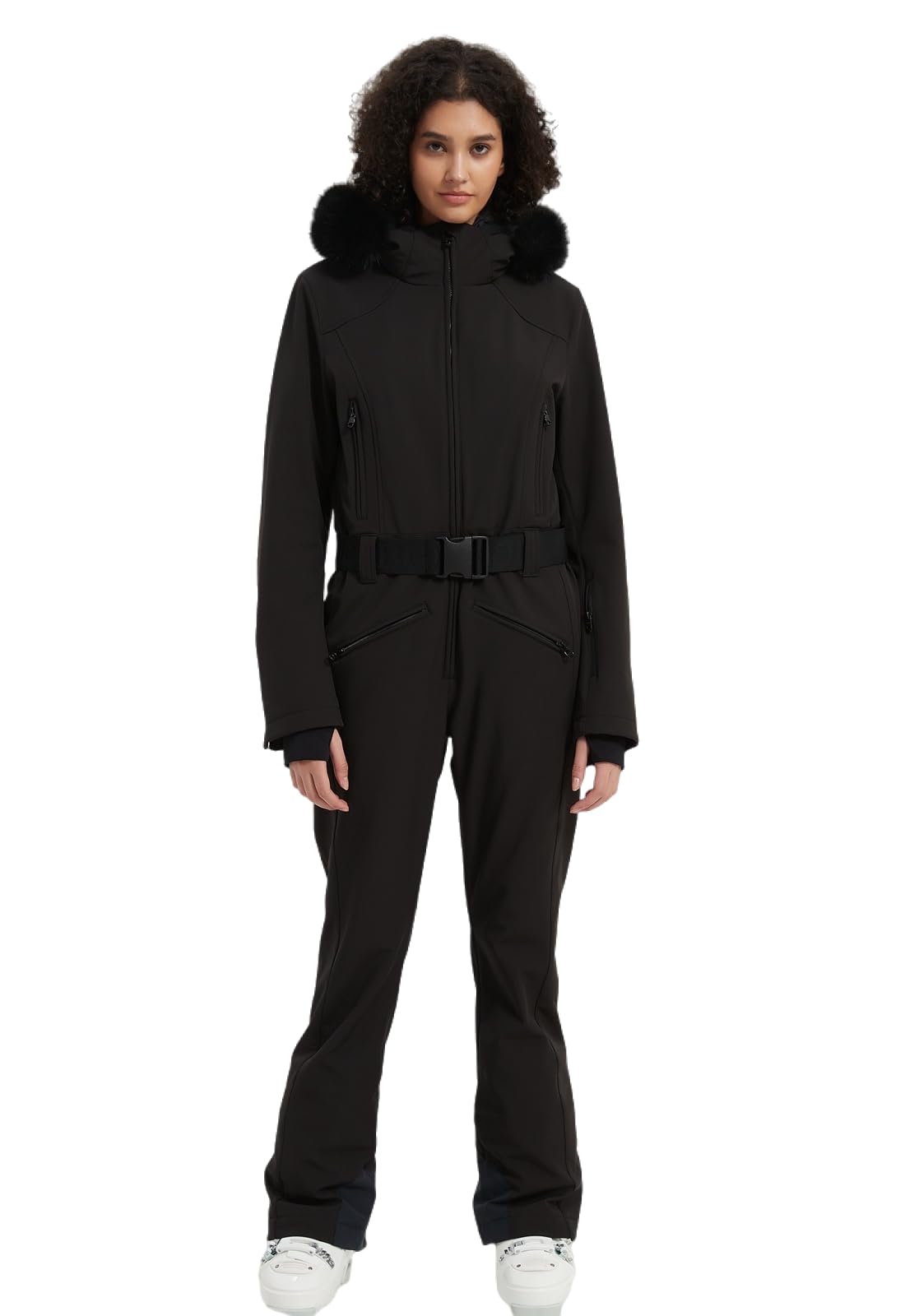 BGX Bluemagic Women's Insulated Waterproof Snowsuit - One Piece Ski Jumpsuit for Snowboarding & Winter Sports - Windproof Thermal Snowboard Suit with Slim Fit Design - Perfect for Skiing, Snowboarding & Cold Weather Outdoor Activities
