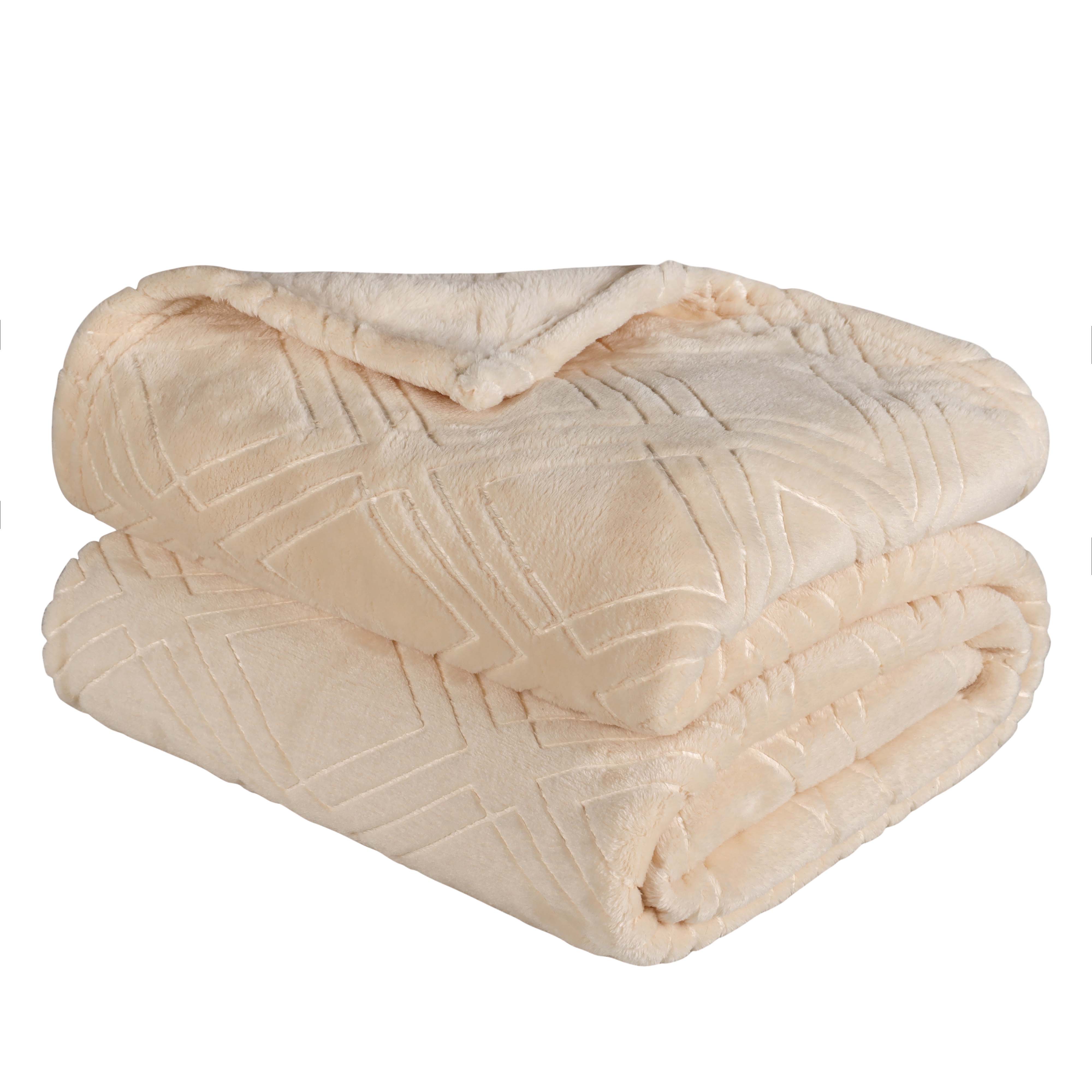 Premium Alaska Diamond Plush Fleece Blanket - Ultra Soft & Cozy Throw for Bed, Sofa, and Travel - Warm Winter Blanket for Home, Office, and Camping