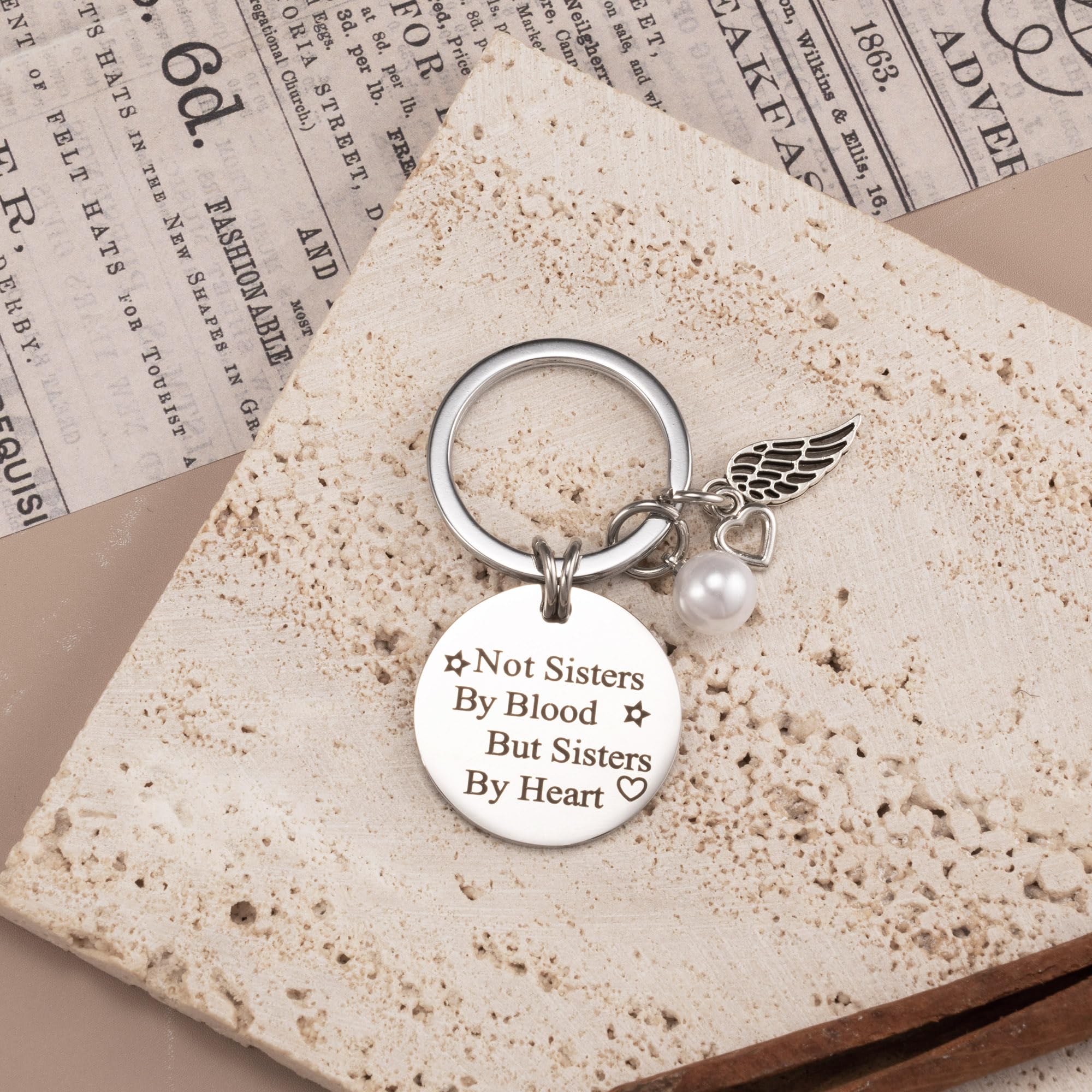 Sister Keychain Set - 3 Pcs Friendship Gifts for Women - Perfect for Christmas & Best Friends