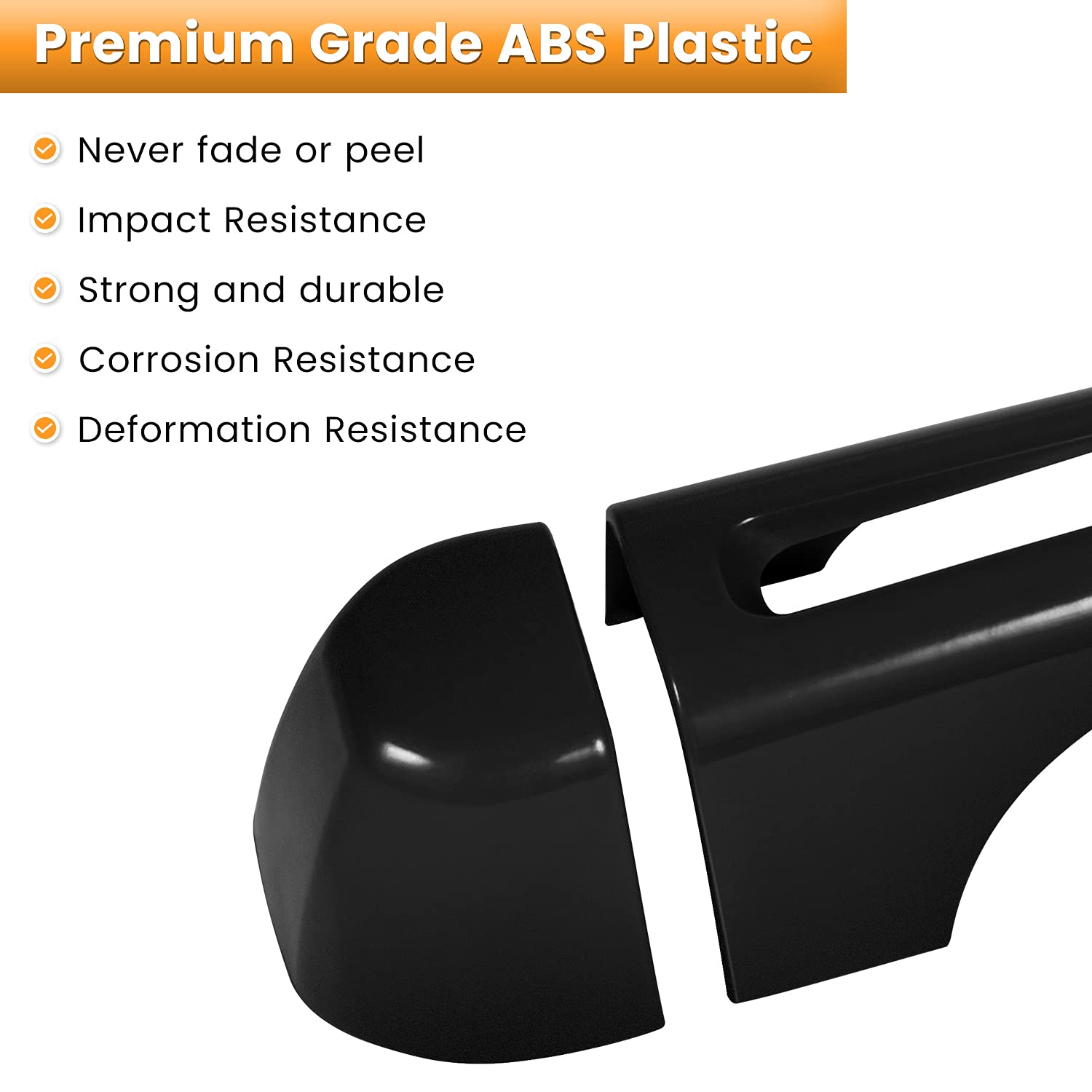 Jeep Wrangler Door Handle Covers 2018-2024 - Black 5PCS for JL/JLU/Gladiator - Exterior Protection Upgrade