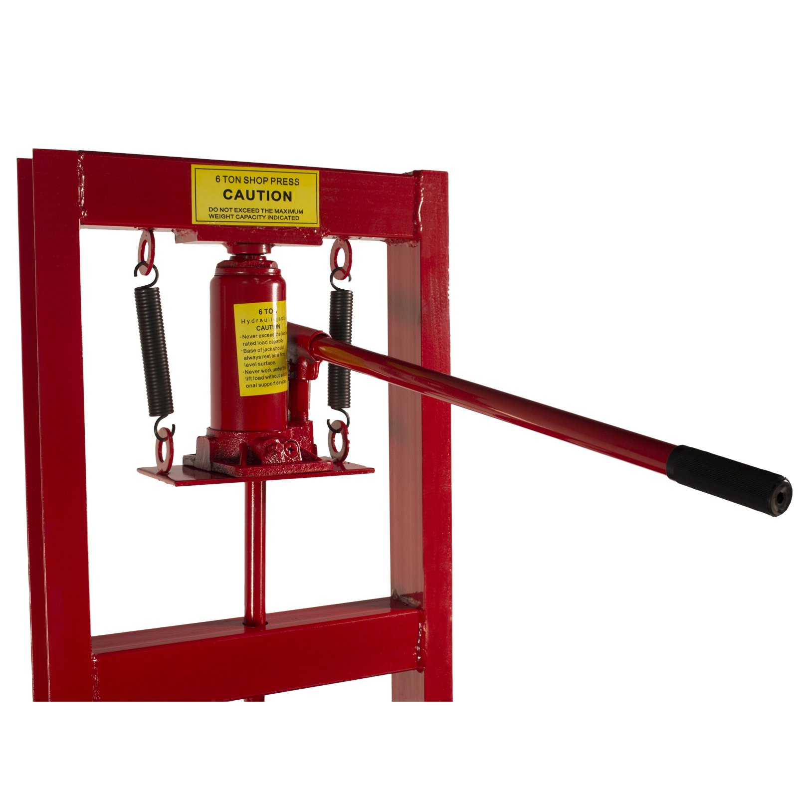 6-Ton Hydraulic Shop Press with Steel Plates - Heavy Duty H-Frame Bench Press for Metalworking, Automotive Repair & DIY Projects