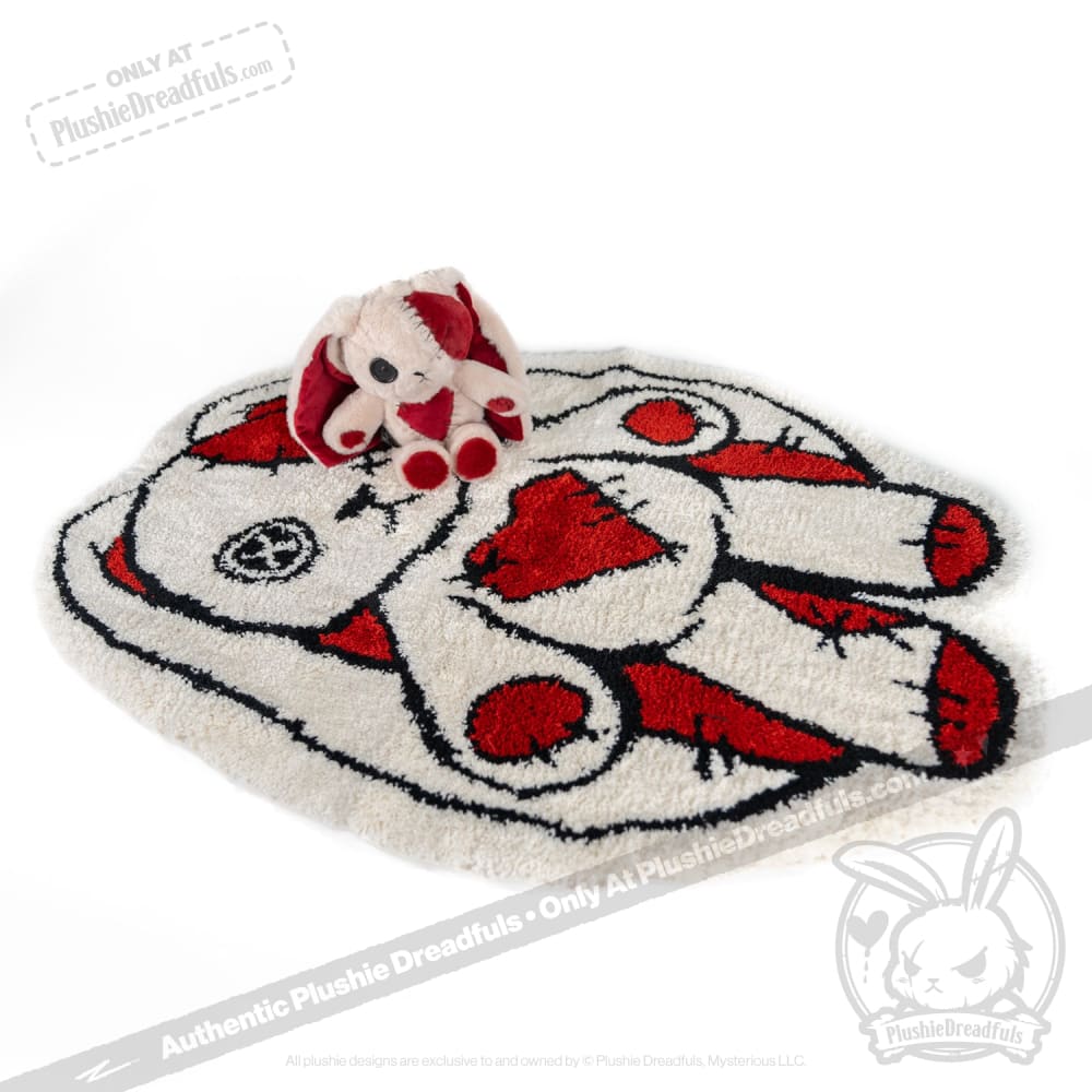 Soft Plush Love Rabbit Rug - Cozy Kids Room Decor, Nursery Floor Mat, Playroom Carpet for Girls & Boys | Perfect for Bedroom, Living Room, and Play Areas