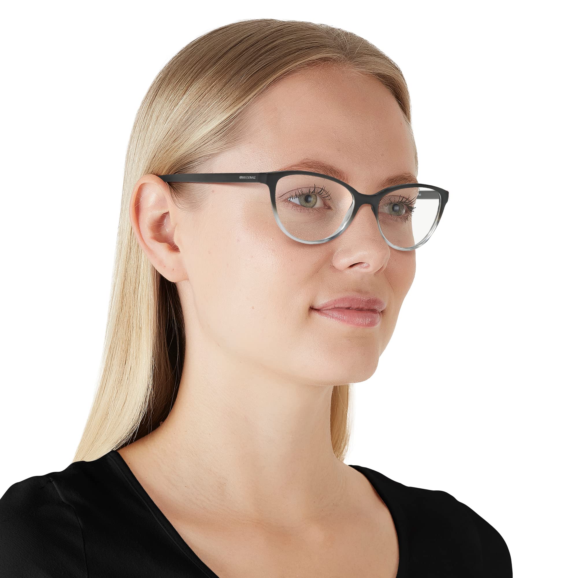 Armani Exchange Women's AX3053 Square Prescription Eyeglass Frames - Stylish & Lightweight for Work, Reading & Everyday Wear