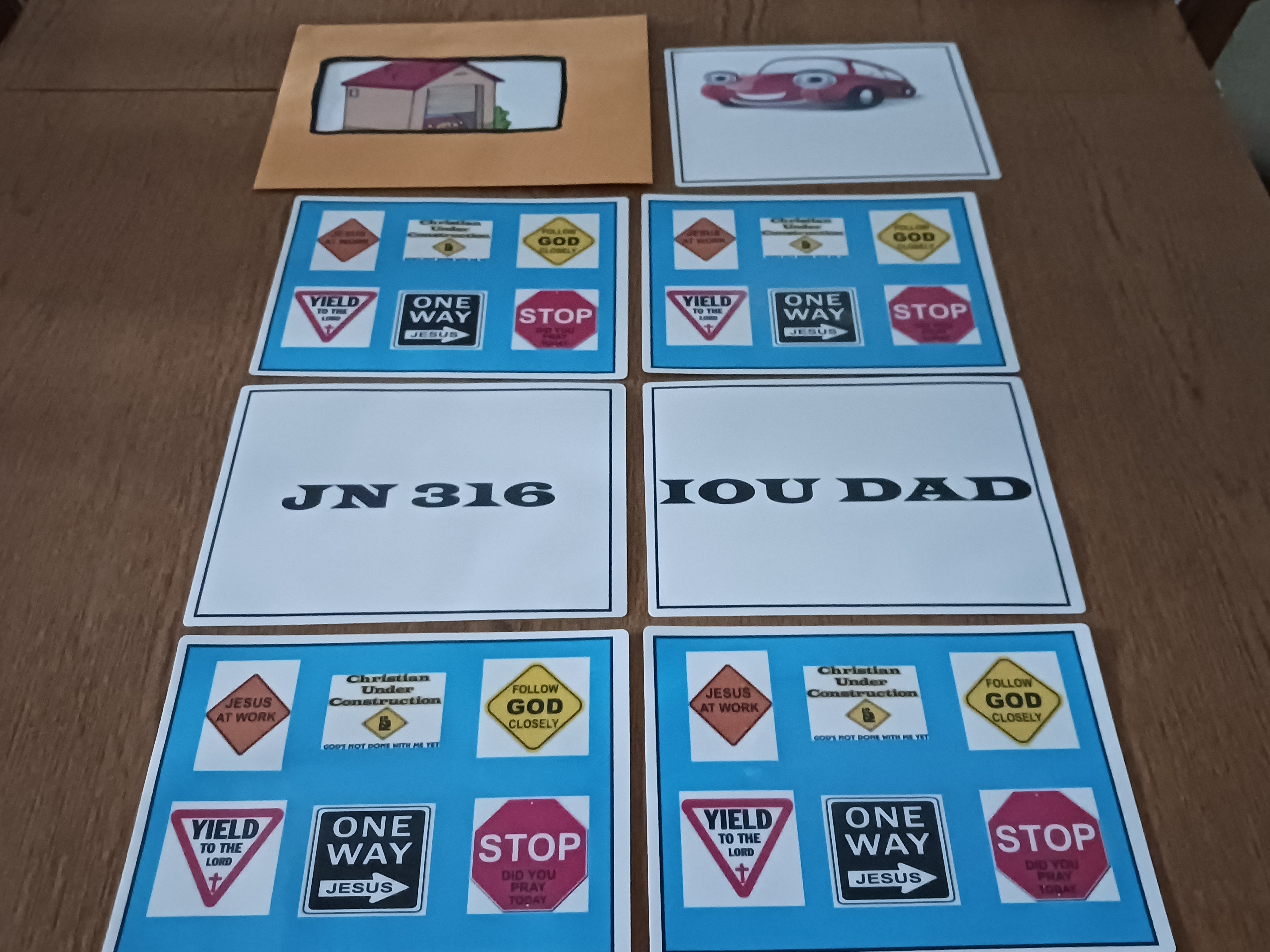Crazy Car Registration Stickers - Gospel Themed Vinyl Decals for Cars, Trucks & Windows | Perfect for Christian Drivers, Church Groups & Religious Events