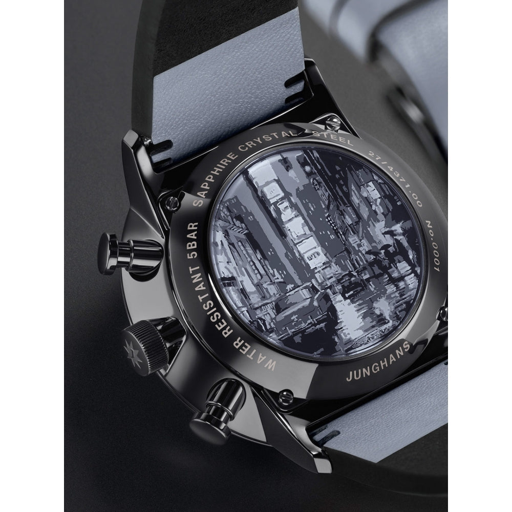 Form A Chronoscope Grey on Grey Strap Watch - Minimalist Analog Timepiece for Men - Perfect for Business, Casual & Everyday Wear