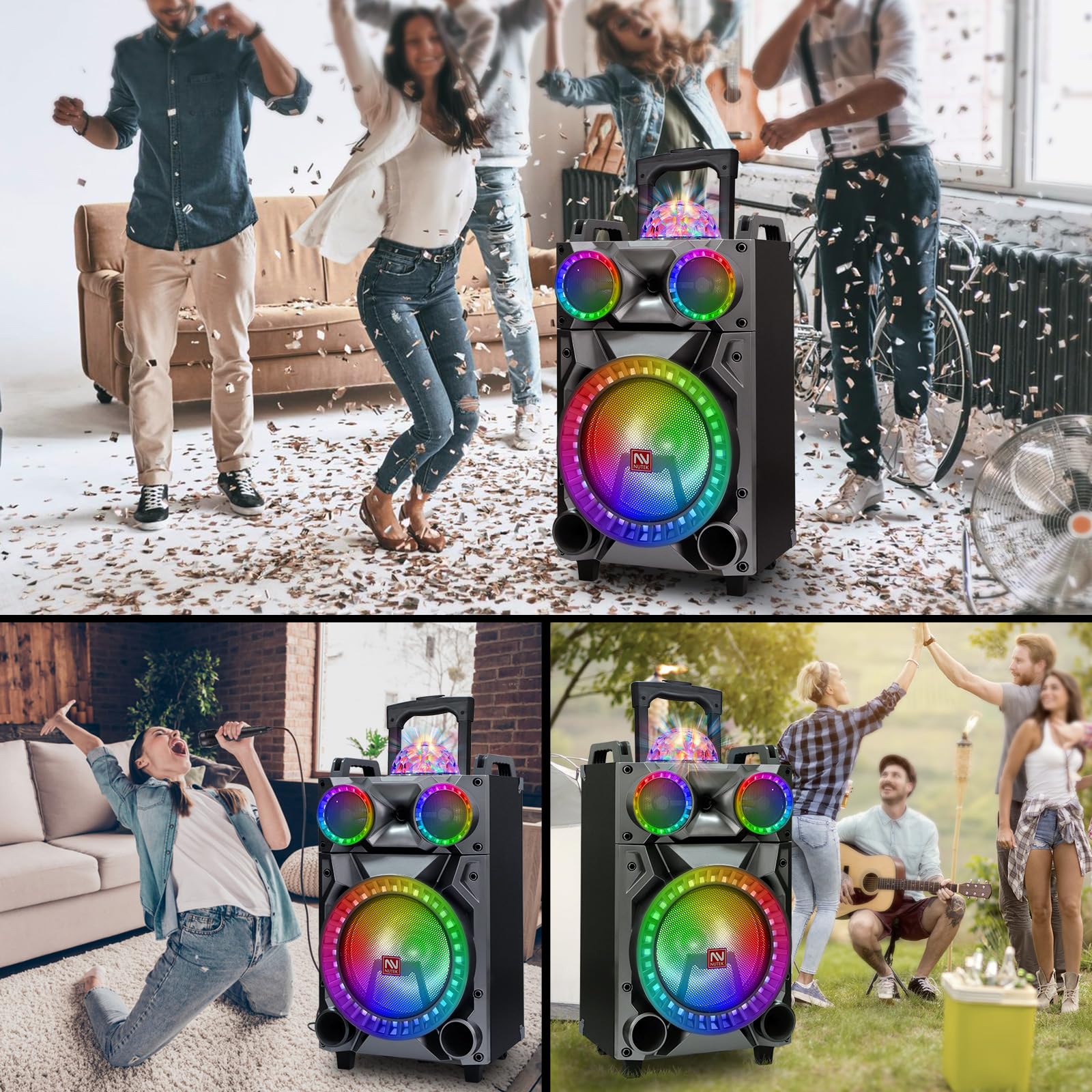 Portable Wireless Bluetooth Speaker with 12