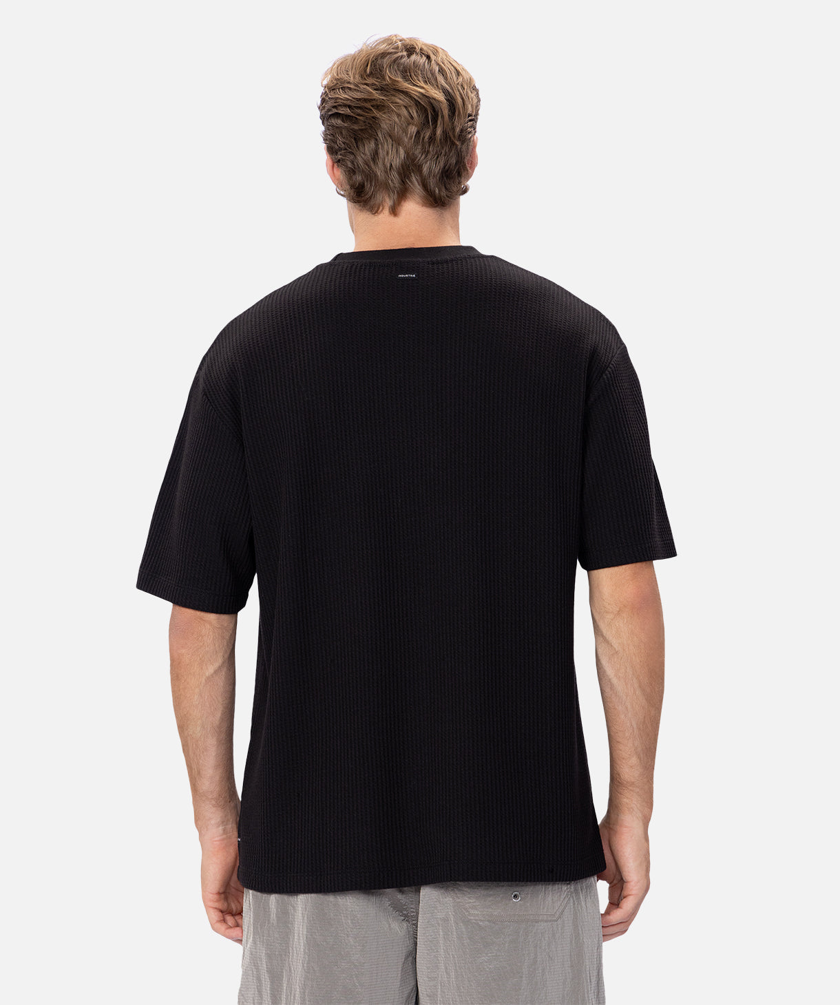 The Earl Waffle Tee - Soft Black Cotton T-Shirt for Men | Casual Wear & Layering Essential