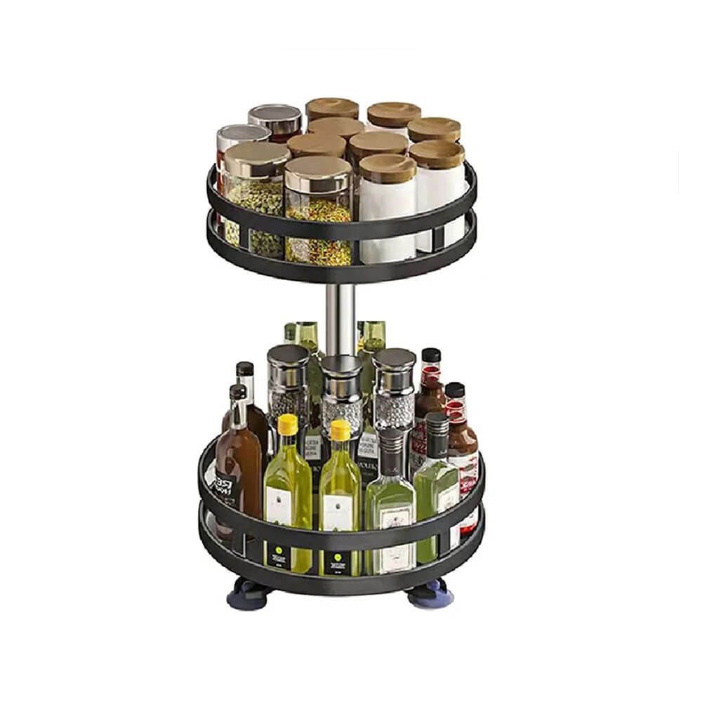 360° Rotating Spice Rack Organizer - 12-Jar Spice Storage Carousel for Kitchen Countertop | Space-Saving Spice Shelf for Pantry, Cabinet & Counter Organization (Perfect for Cooking, Baking & Home Decor)