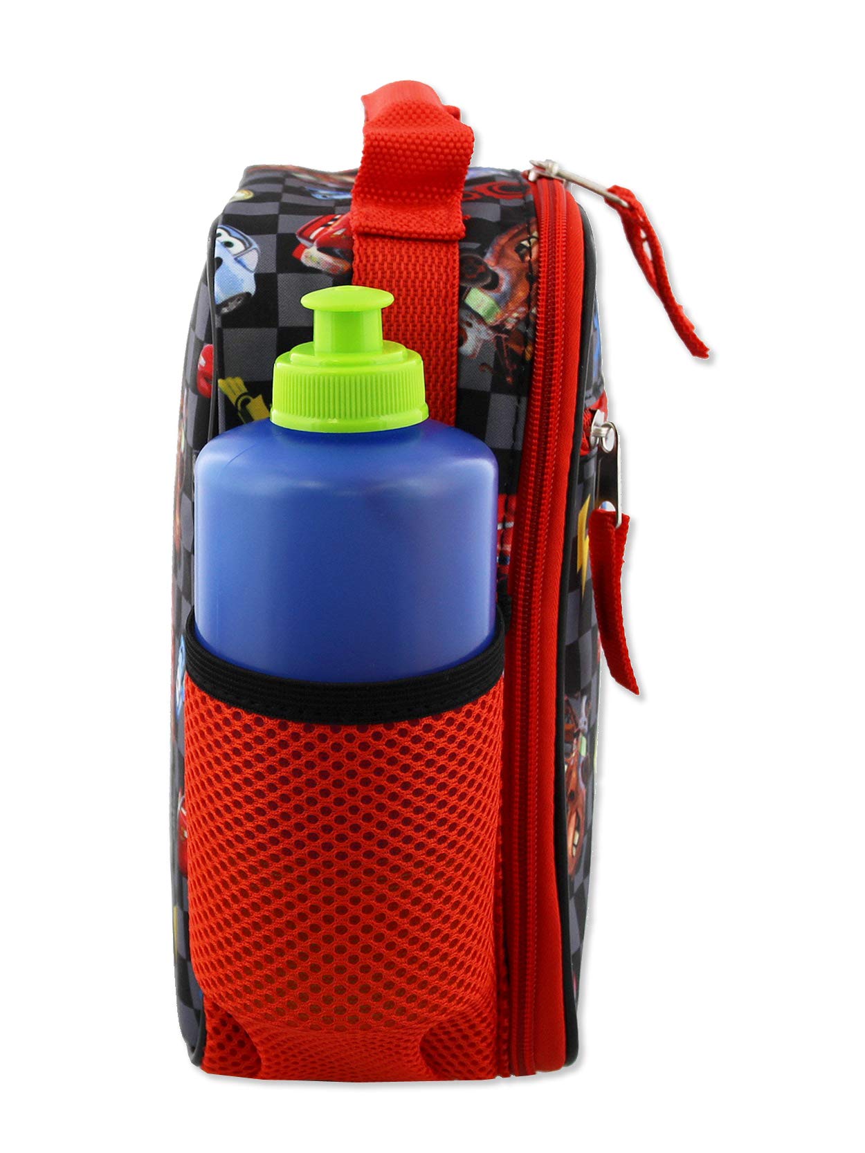 Disney Cars Lightning McQueen Insulated Lunch Box for Boys - Soft, Leak-Proof School Lunch Bag (Black/Red, One Size) - Perfect for School, Picnics & Travel