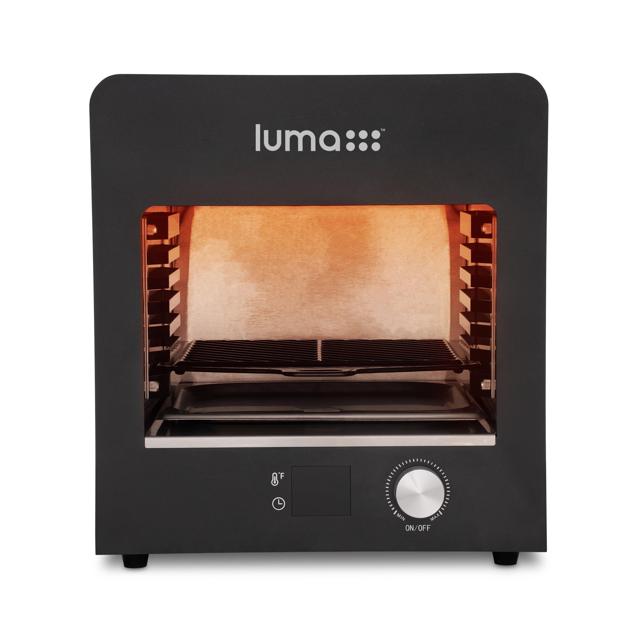 Luma Electric Steak Grill - Smokeless Indoor Countertop Infrared Grill with Griddle, Heats to 1450°F for BBQ, Grilling, Toasting & Broiling - Perfect for Chicken, Beef, Pork & Vegetables - Ideal for Kitchen, Camping & Small Space Cooking