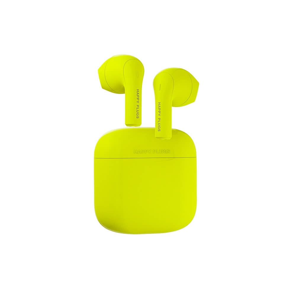 Happy Plugs Joy Wireless Earbuds - Bluetooth 5.0 Headphones with 24H Playtime, Noise Cancelling, IPX5 Waterproof for Running, Gym, Work & Travel