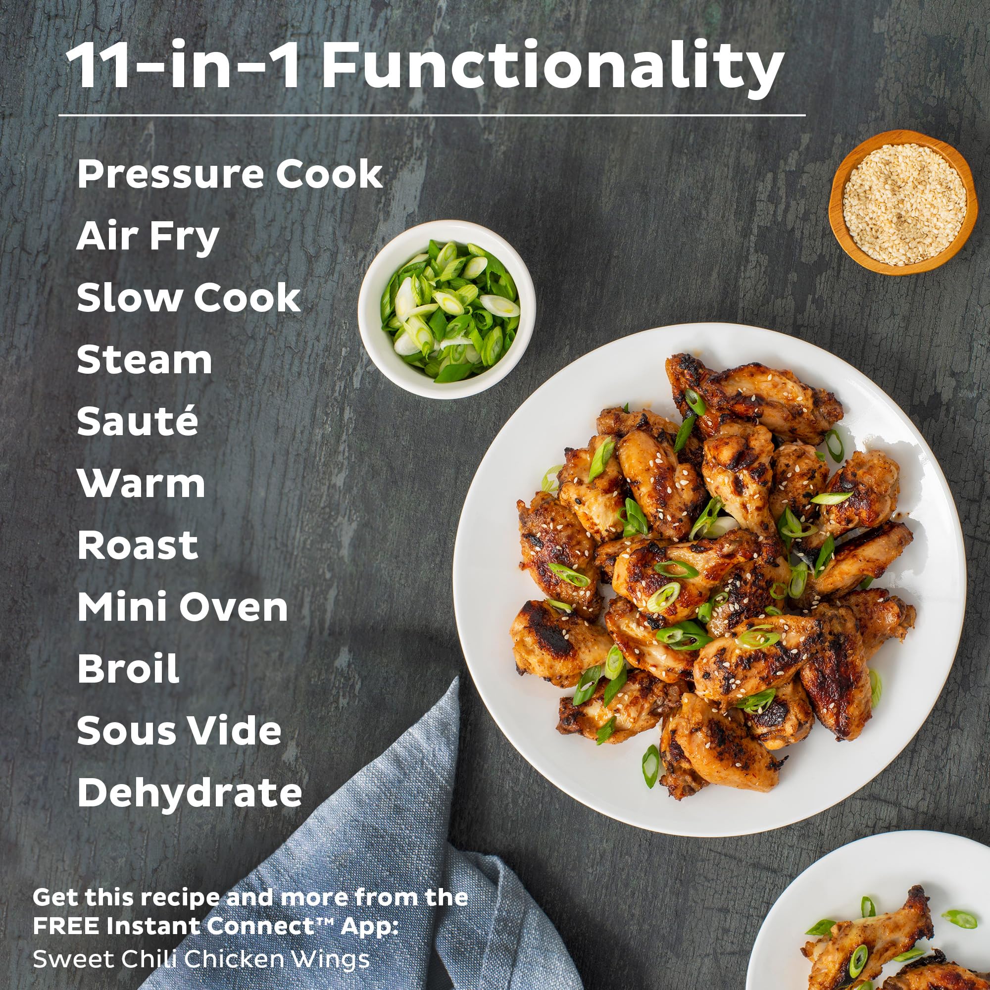 Instant Pot Duo Crisp XL 8Qt 11-in-1 Air Fryer & Electric Pressure Cooker Combo - Multi-Cooker with Air Fry, Roast, Steam, Slow Cook, Sauté & Dehydrate Functions | Includes Free App with 1300+ Recipes | Perfect for Family Dinners, Meal Prep & Healthy Cooking