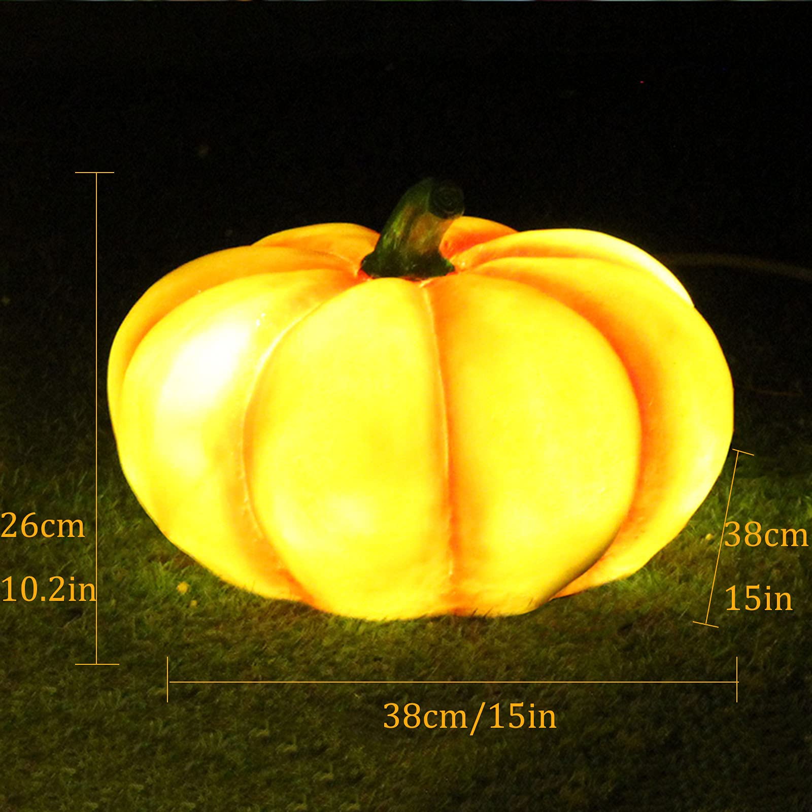 Artificial Pumpkin Decor - Fall Garden Festival Statue for Halloween, Thanksgiving & Christmas | Home Decor, Seasonal Ornaments, Outdoor & Indoor Use