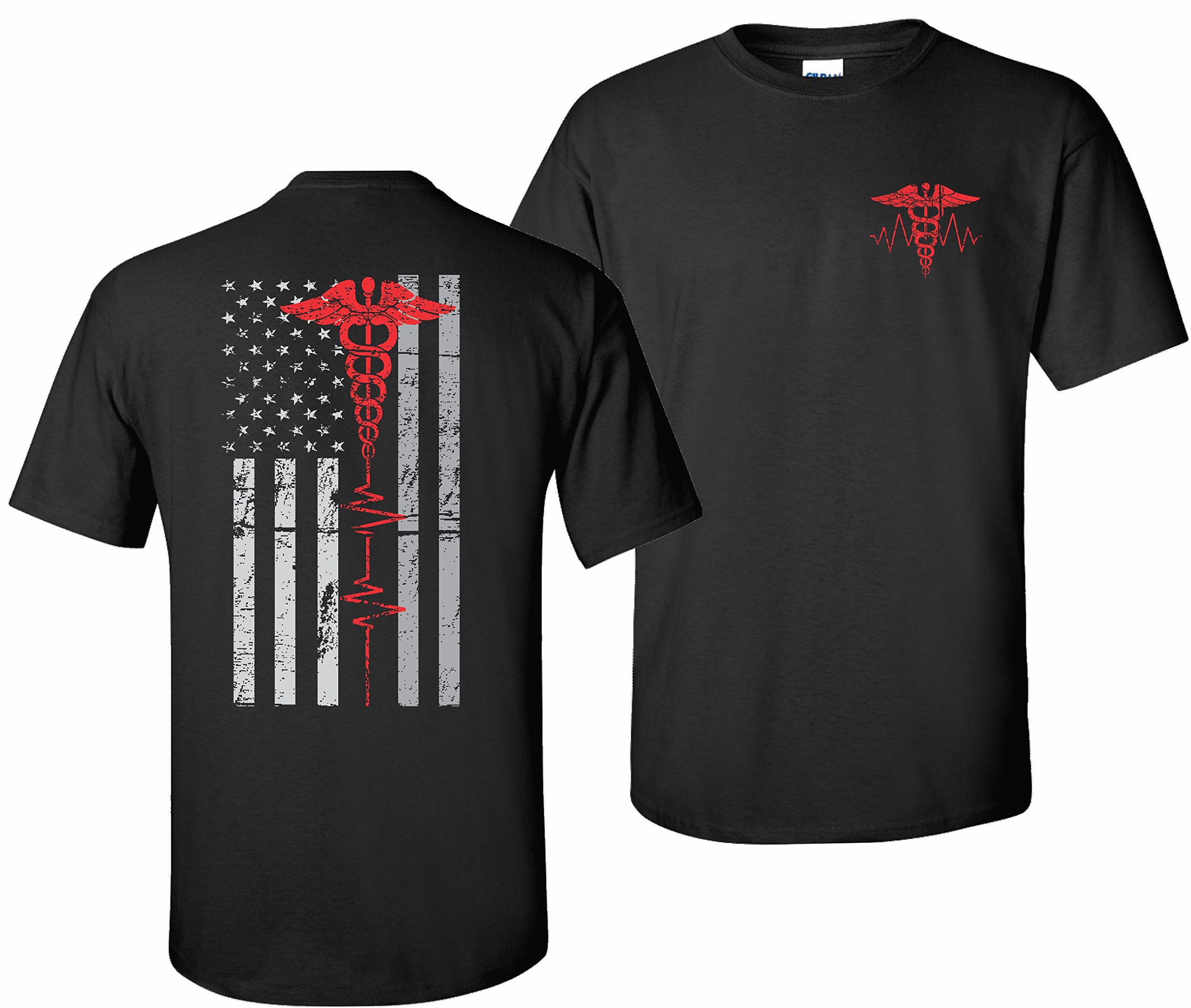 Patriot Apparel Nurse Thin Red Line Unisex T-Shirt - Support First Responders - Comfortable Cotton Tee for Work, Casual Wear & Medical Professionals